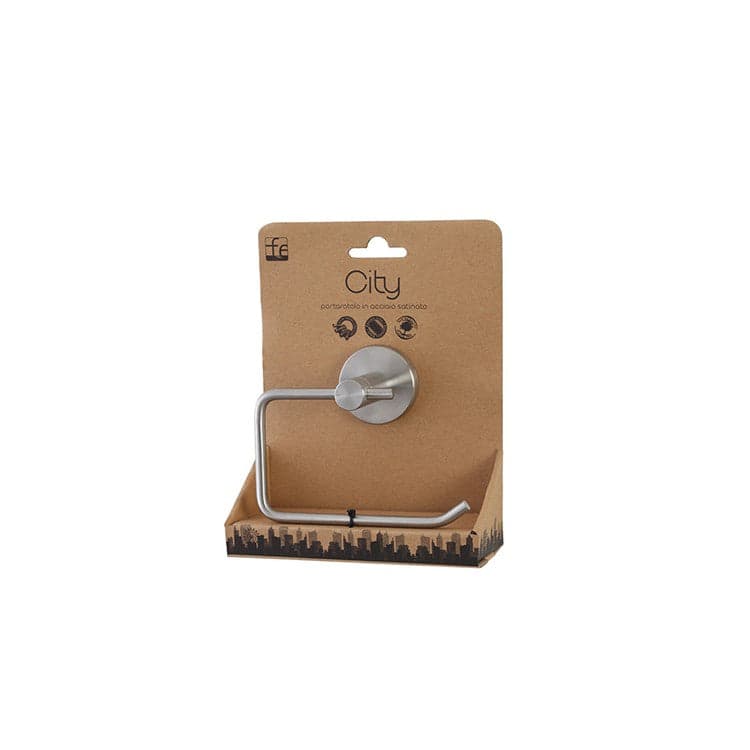 Portarotolo Carta Igienica Da Parete In Acciaio Inox Satinato Linea City Feridras in Scopini e porta scopini BricoGo - Marano di Napoli, commercioVirtuoso.it