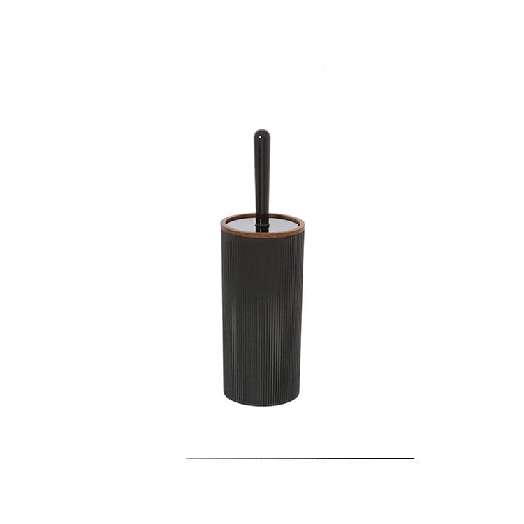 Porta Scopino Bagno In Plastica Nera Design Moderno Linea London Feridras