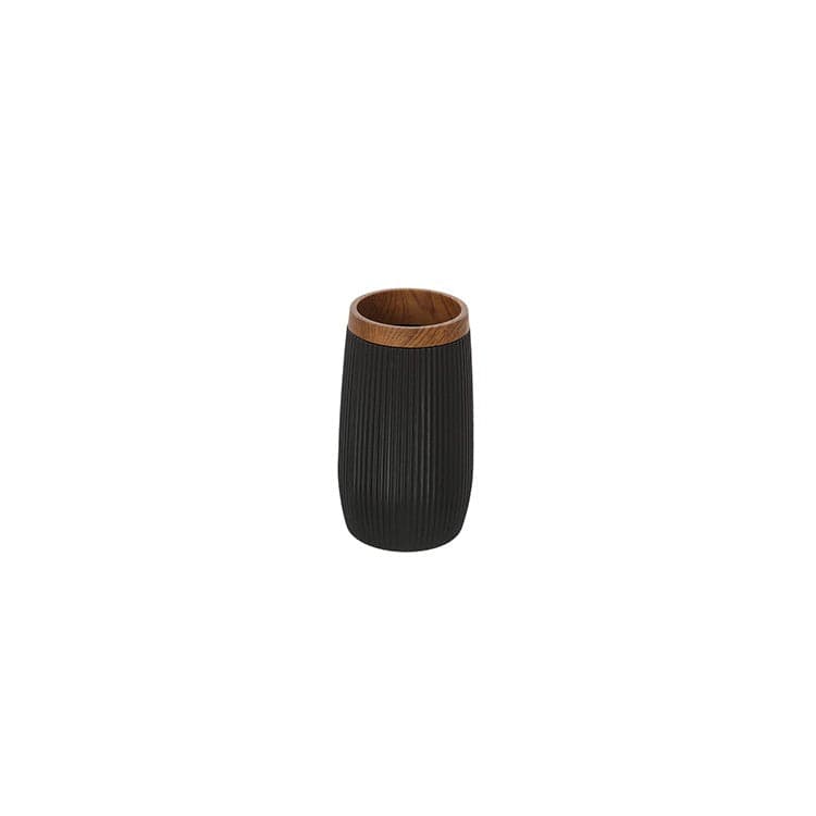 Portaspazzolino Nero Linea London In Plastica Ps E Abs Design Moderno Feridras
