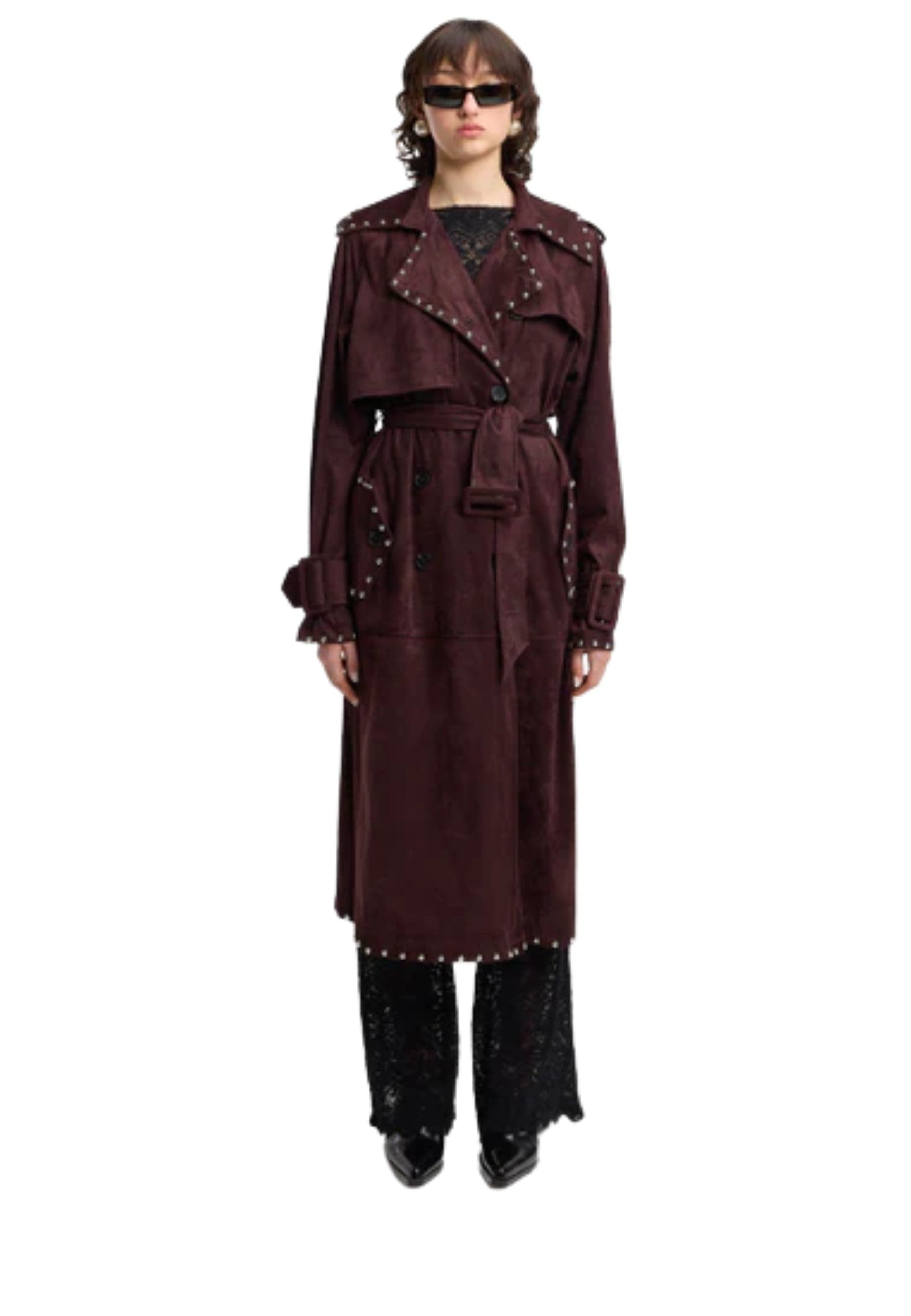 WEILI ZHENG TRENCH IN CAMOSCIO Donna Weili Zheng CON BORCHIE da donna in Cappotti Drestige - Casamassima, commercioVirtuoso.it