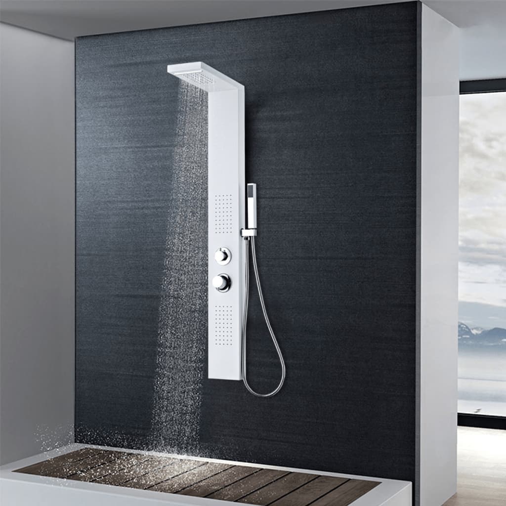Parete Attrezzata Multifunzione Mod. Manhattan Alluminio- Bianco- Metaf- Pezzi 1 in Pareti attrezzate BricoGo - Marano di Napoli, commercioVirtuoso.it