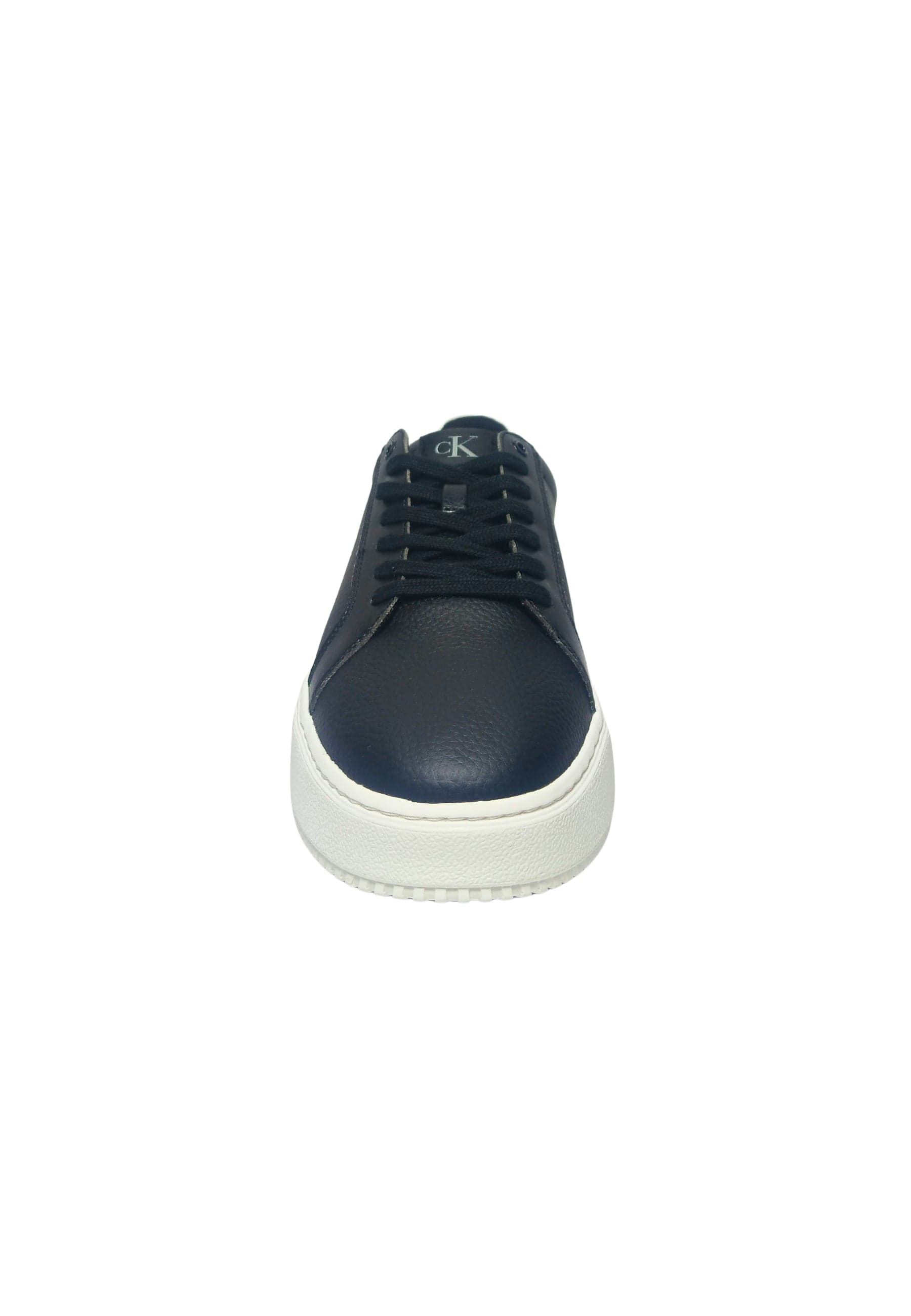 CALVIN KLEIN JEANS Scarpe Uomo Calvin Klein Jeans Sneakers basse, con logo laterale, lacci neri da uomo in Sneaker casual Drestige - Casamassima, commercioVirtuoso.it