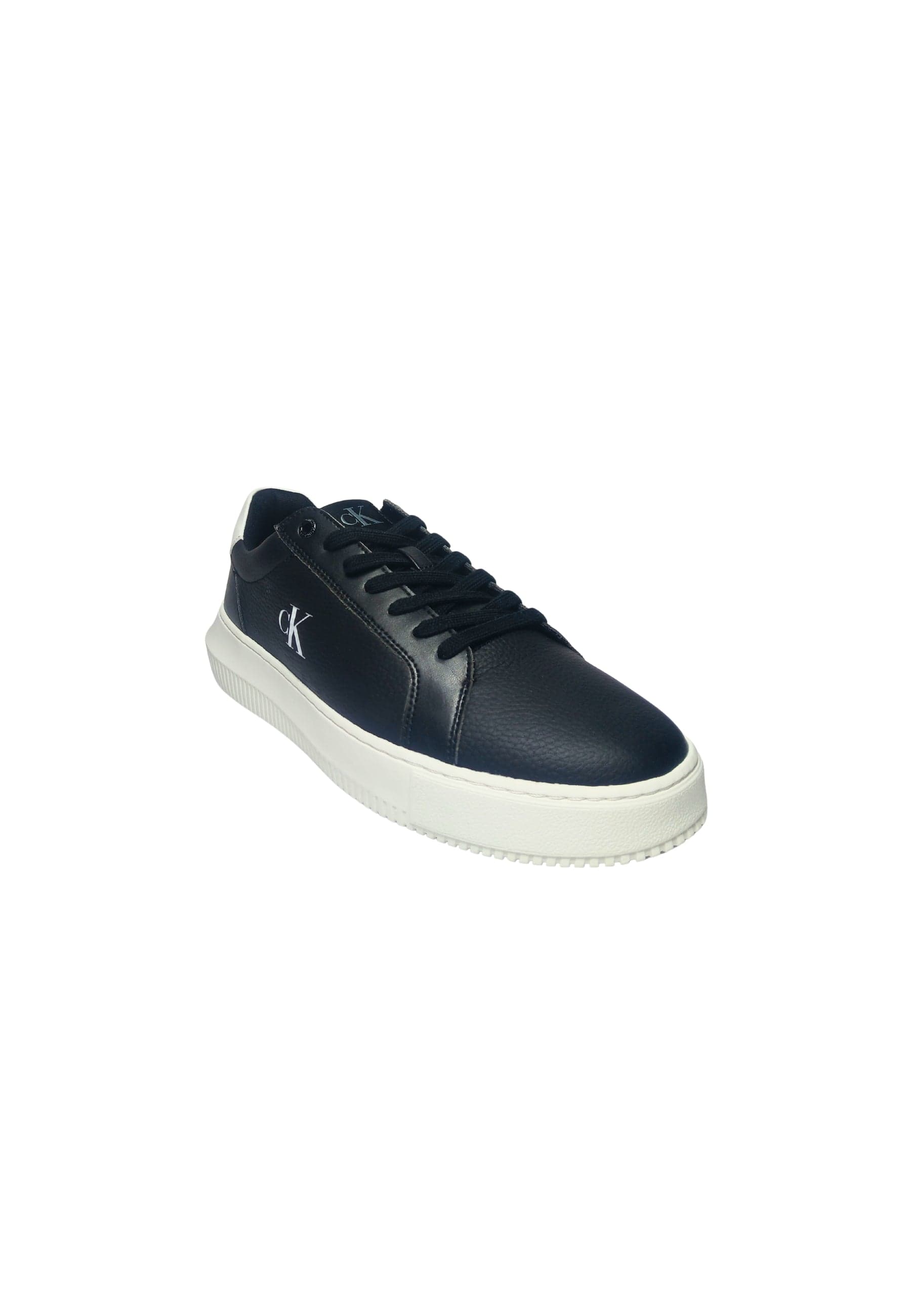 CALVIN KLEIN JEANS Scarpe Uomo Calvin Klein Jeans Sneakers basse, con logo laterale, lacci neri da uomo in Sneaker casual Drestige - Casamassima, commercioVirtuoso.it