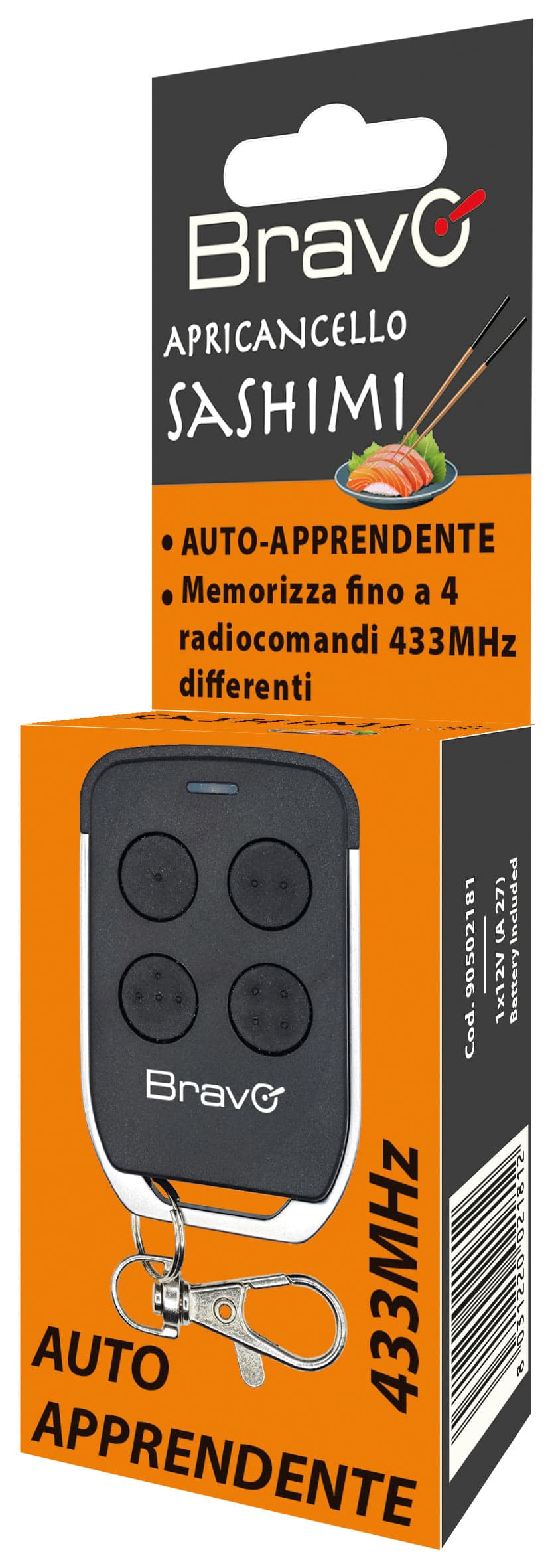Bravo Radiocomando Apricancello Autoapprendente Sashimi Codice Fisso Frequenza 433 Mhz in Ferramenta per cancelli BricoGo - Marano di Napoli, commercioVirtuoso.it