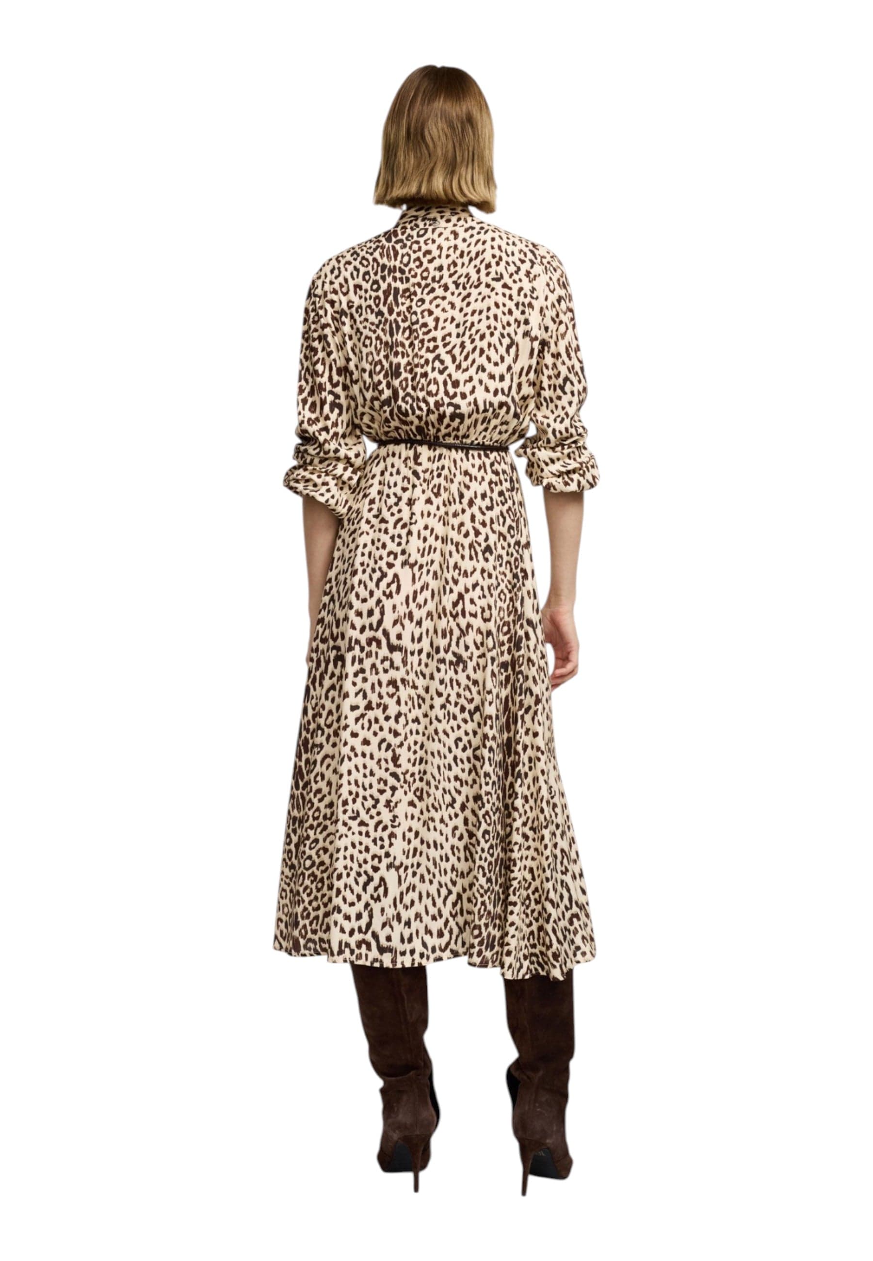 PLEASE Abito midi stampa animalier con cintura Donna Please da donna in Autocategorizzazione Drestige - Casamassima, commercioVirtuoso.it