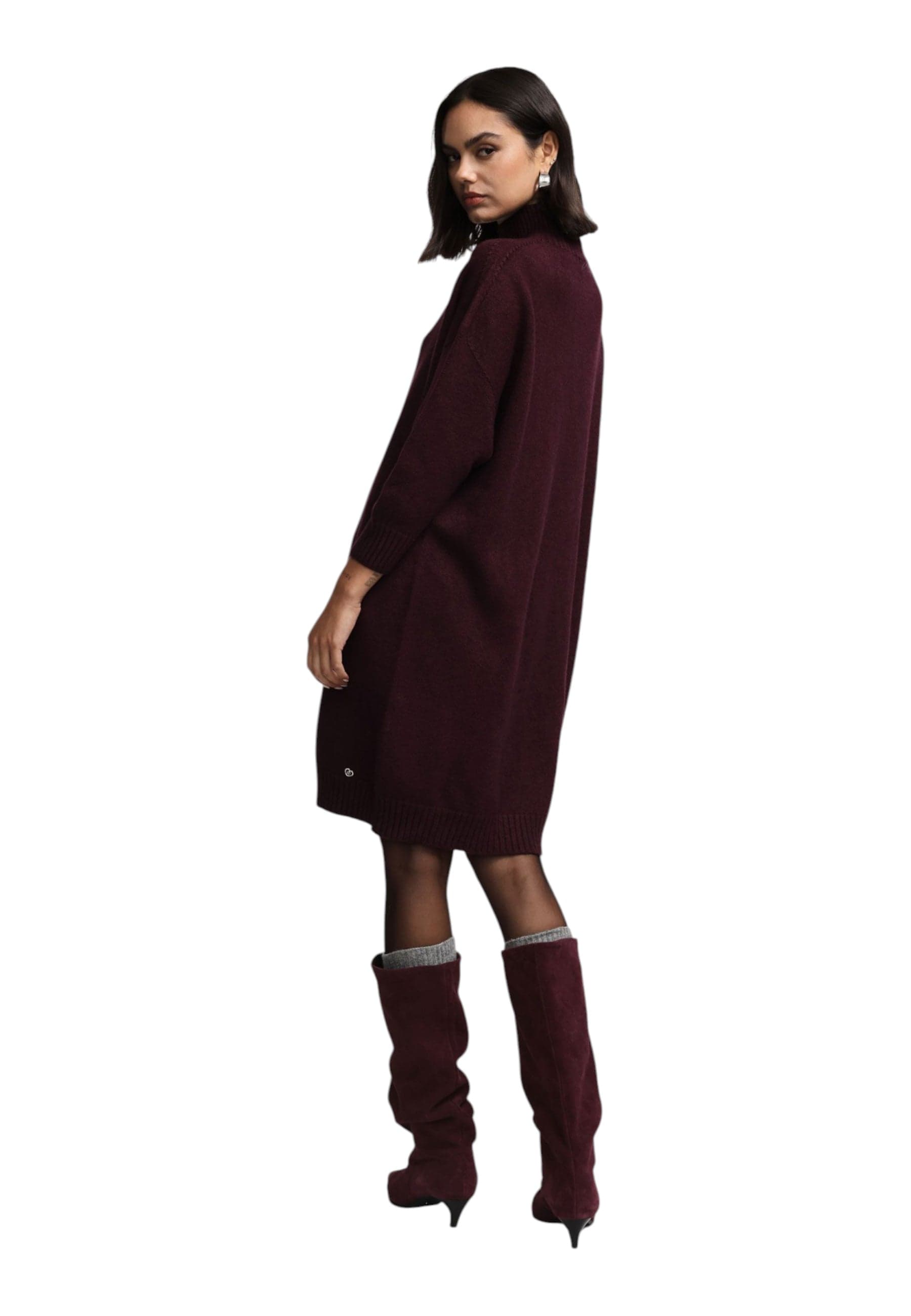 PLEASE Maglione lungo a collo alto vestibilita morbida Donna Please da donna in Maglioni Drestige - Casamassima, commercioVirtuoso.it