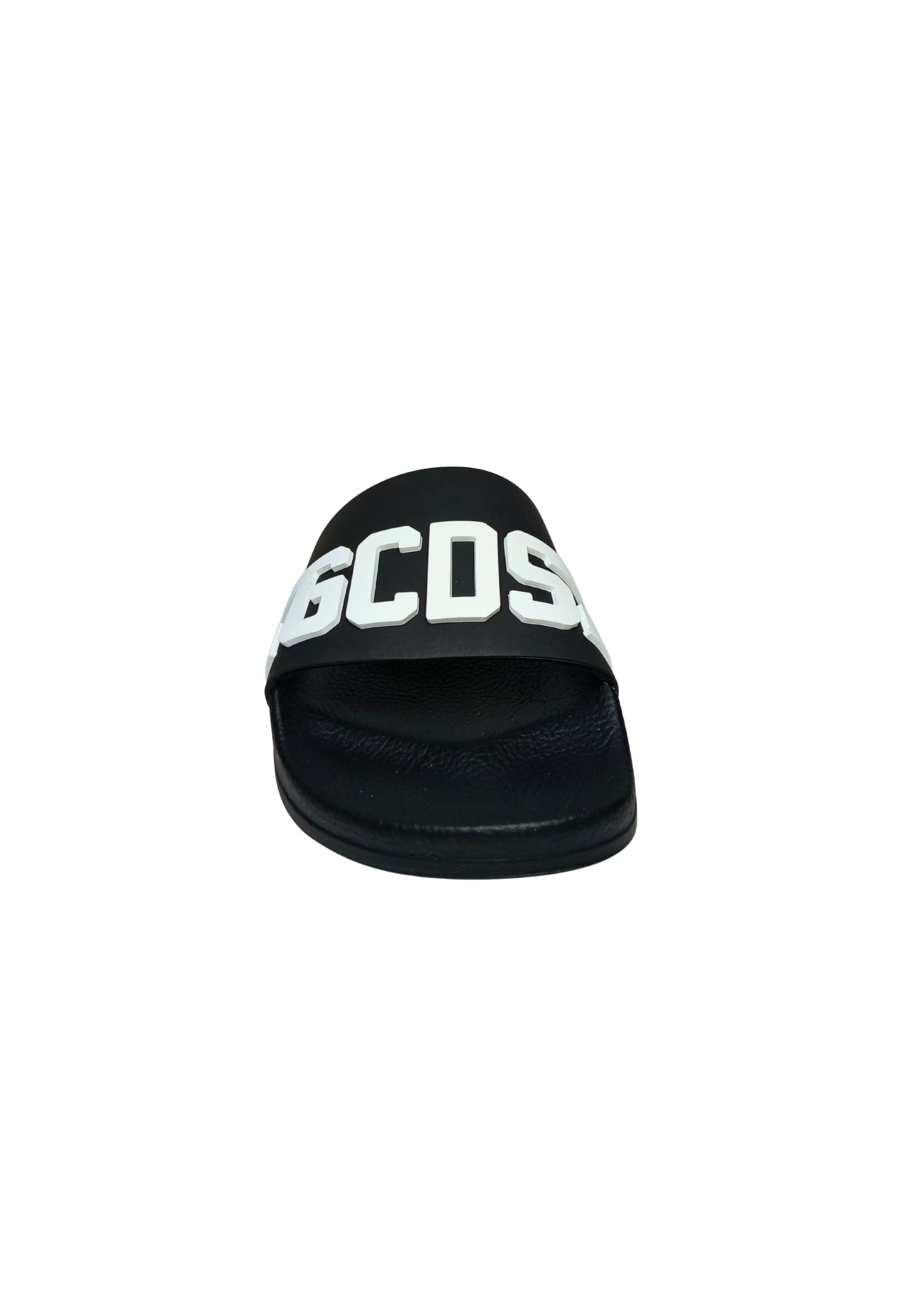 GCDS Scarpe Uomo Sliders logo chain black-white da uomo in Infradito Drestige - Casamassima, commercioVirtuoso.it