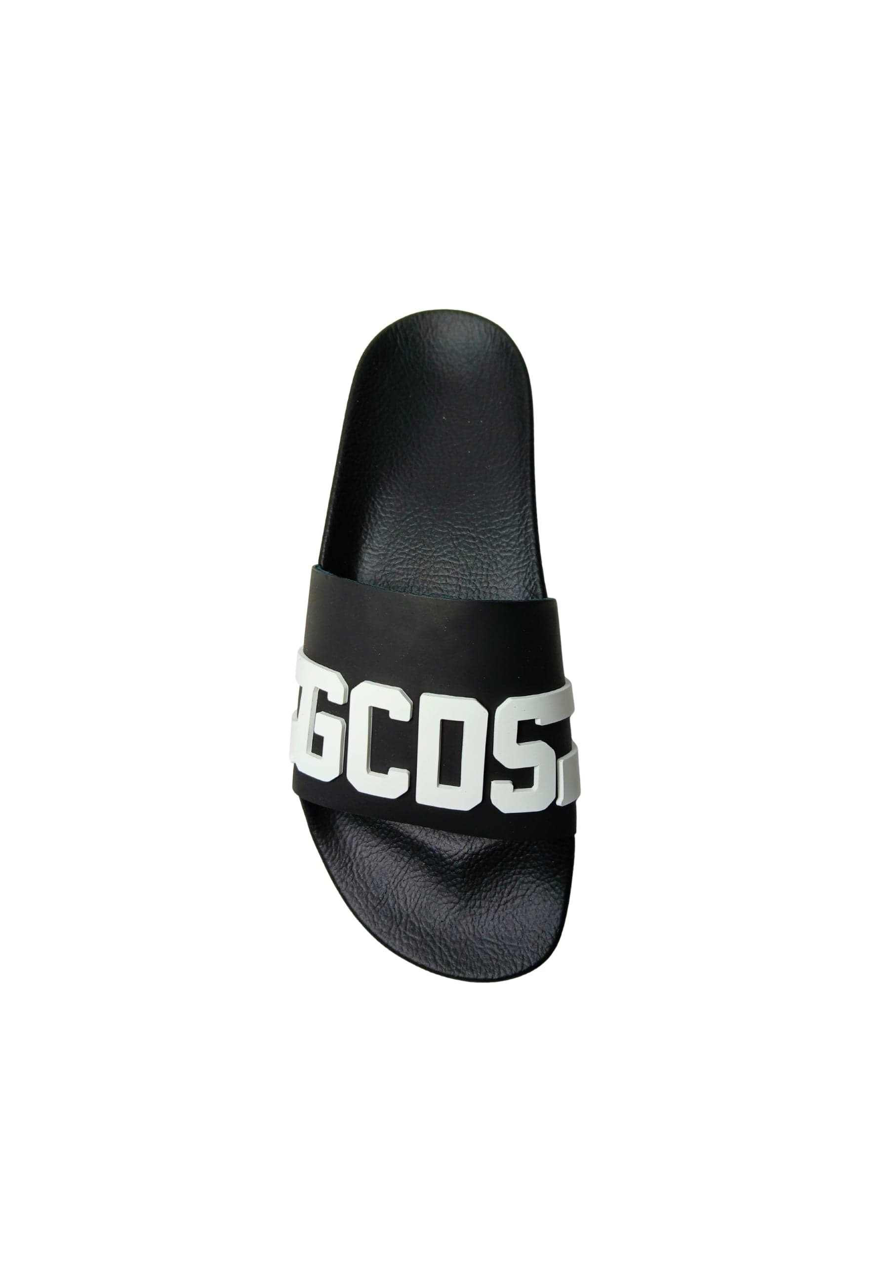 GCDS Scarpe Uomo Sliders logo chain black-white da uomo in Infradito Drestige - Casamassima, commercioVirtuoso.it