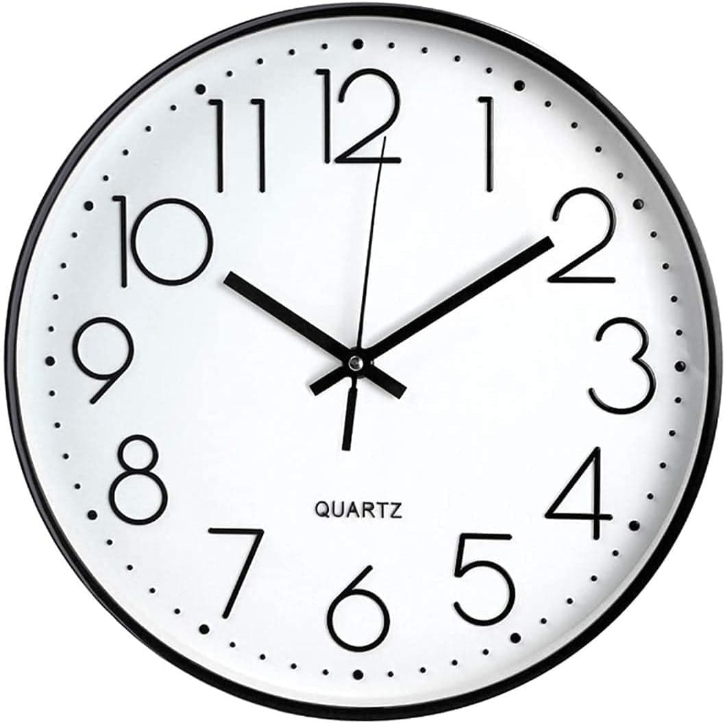Orologio da parete al quarzo moderno da 12 pollici numeri arabi silenzioso in Orologi da parete CL Store - Battipaglia, commercioVirtuoso.it