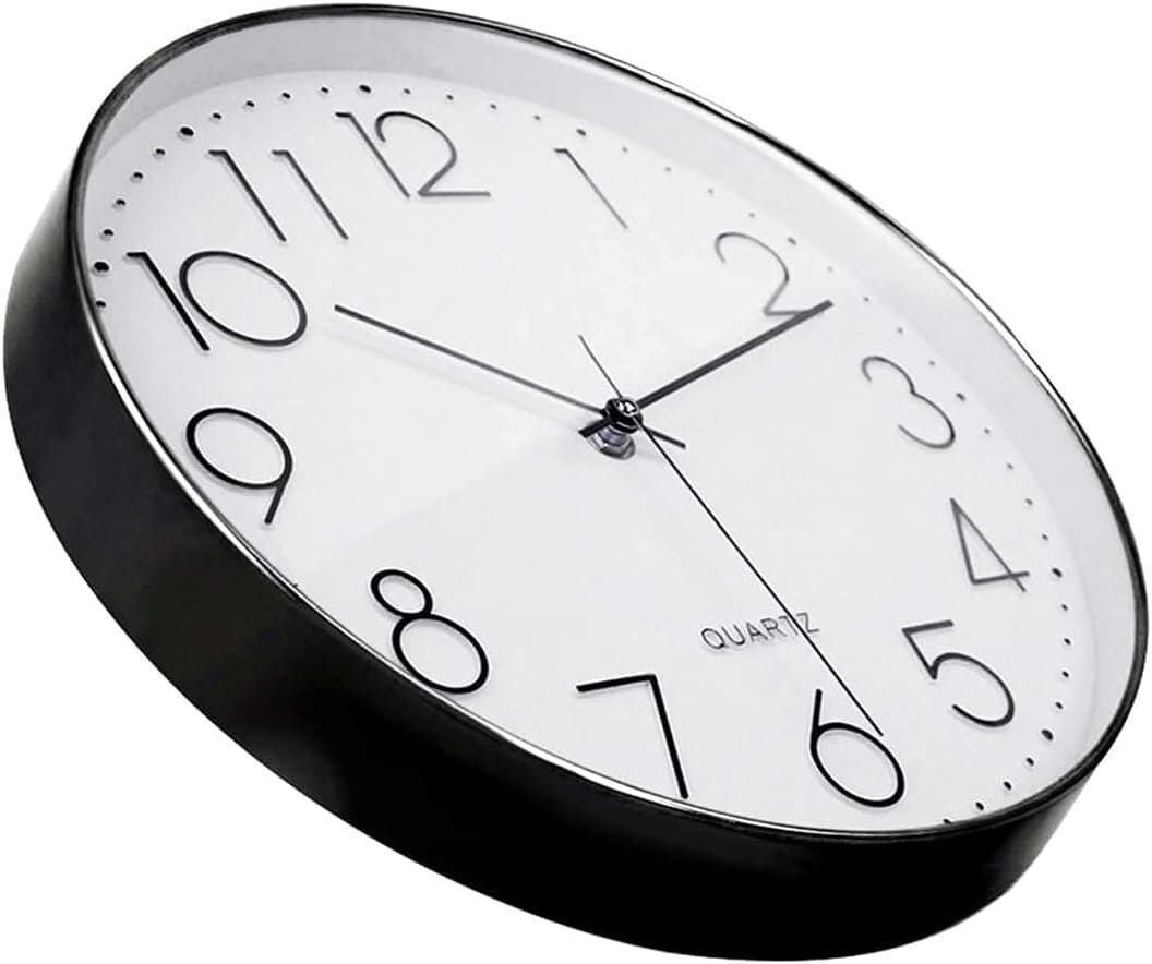 Orologio da parete al quarzo moderno da 12 pollici numeri arabi silenzioso in Orologi da parete CL Store - Battipaglia, commercioVirtuoso.it