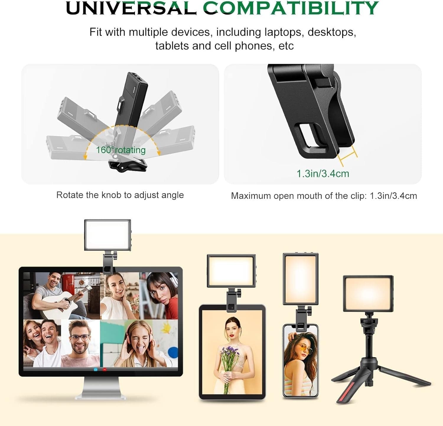 Ring Light per laptop luce videoconferenza con treppiede USB ricaricabile in Flash Macro Ring Light CL Store - Battipaglia, commercioVirtuoso.it