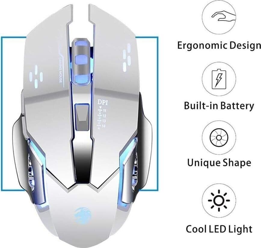 Mouse da gioco wireless TENMOS T85, ottico silenzioso wireless ricaricabile USB in  CL Store - Battipaglia, commercioVirtuoso.it