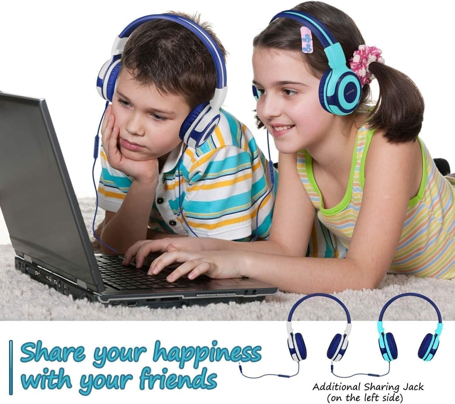 Cuffie per bambini con 94dB, 85dB, 75dB, volume limitato, cuffie per bambini in Cuffie Over-Ear CL Store - Battipaglia, commercioVirtuoso.it