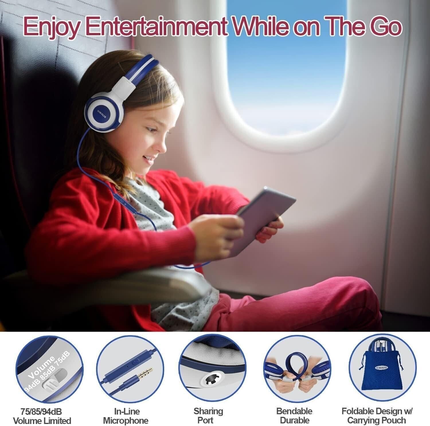 Cuffie per bambini con 94dB, 85dB, 75dB, volume limitato, cuffie per bambini in Cuffie Over-Ear CL Store - Battipaglia, commercioVirtuoso.it