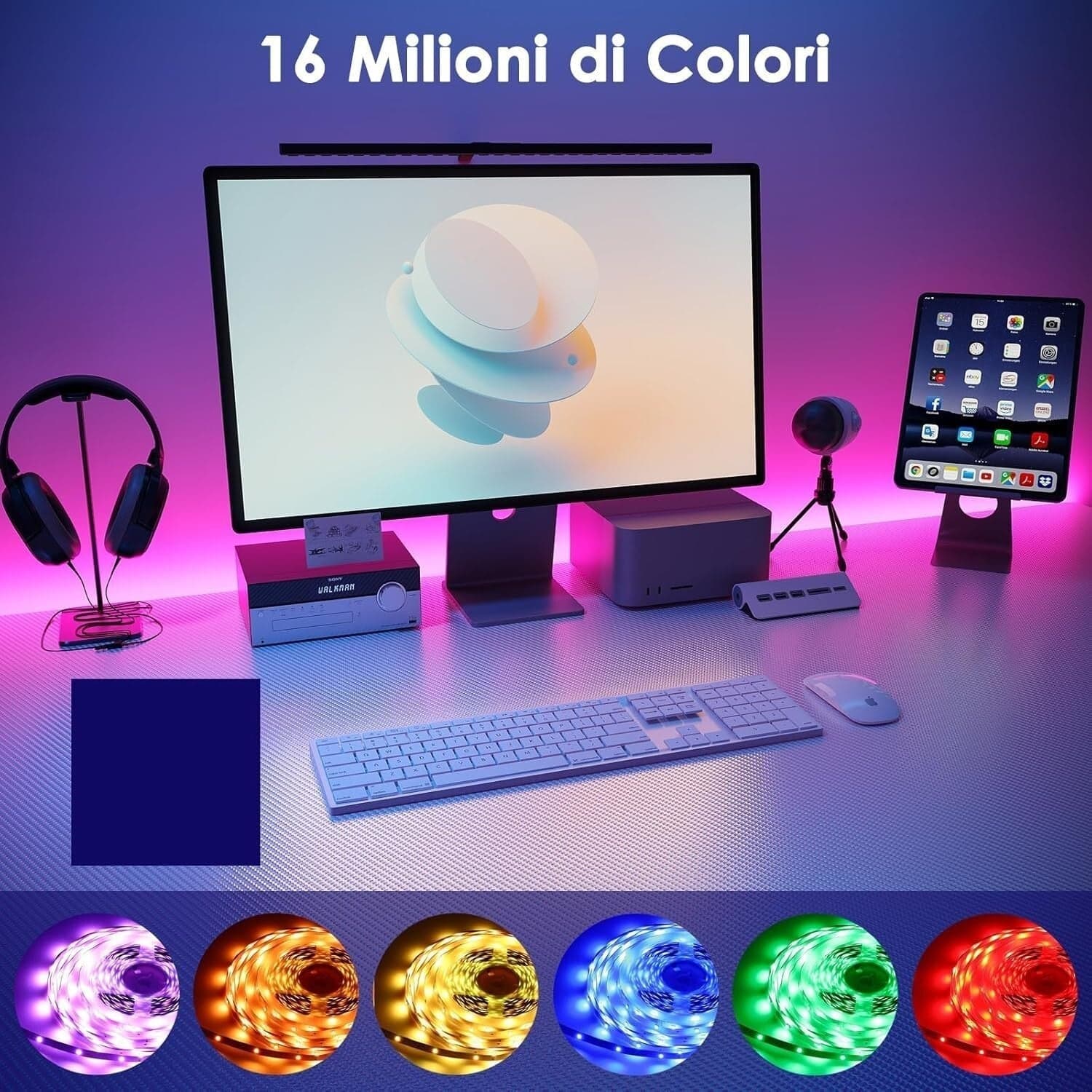 Striscia LED 10M HOVVIDA 30 LED/Metro, 1x10M, 24V RGB LED, 300 LED, APP e Telec in Nastri LED CL Store - Battipaglia, commercioVirtuoso.it