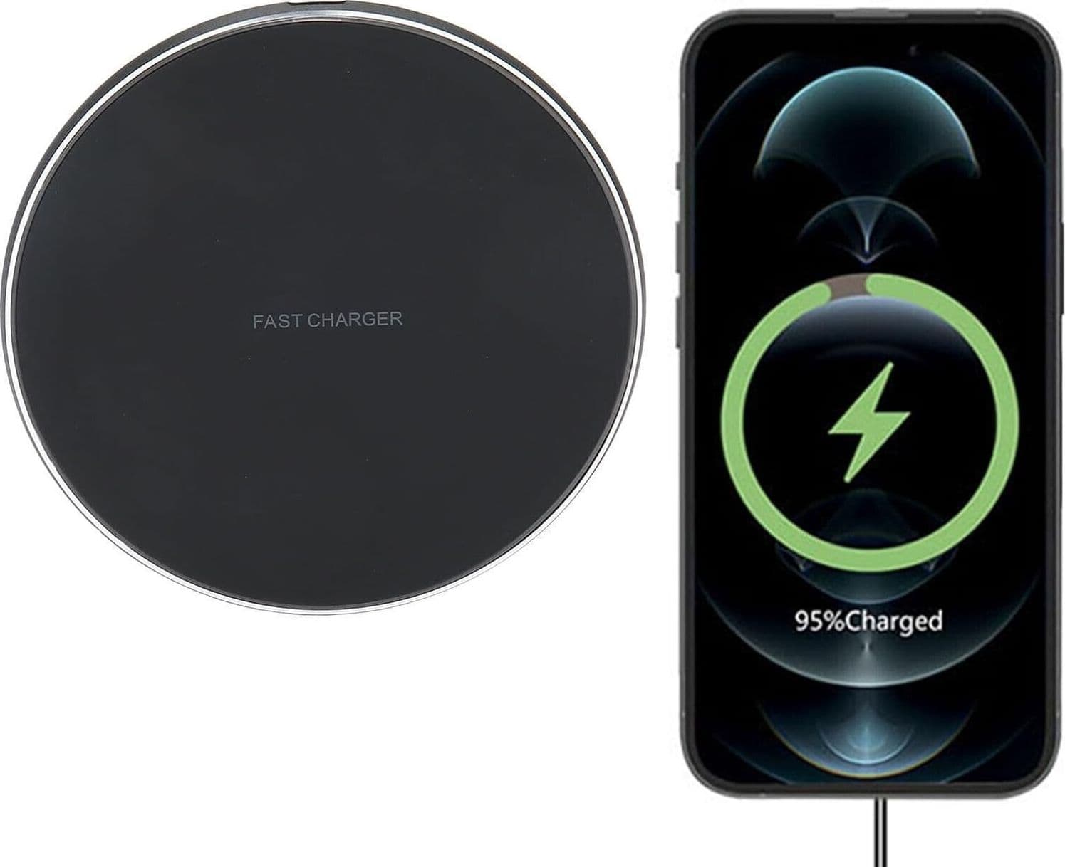 Caricabatterie Wireless Pad di Ricarica Wireless Veloce da 15 W Chip in Caricabatterie a induzione CL Store - Battipaglia, commercioVirtuoso.it