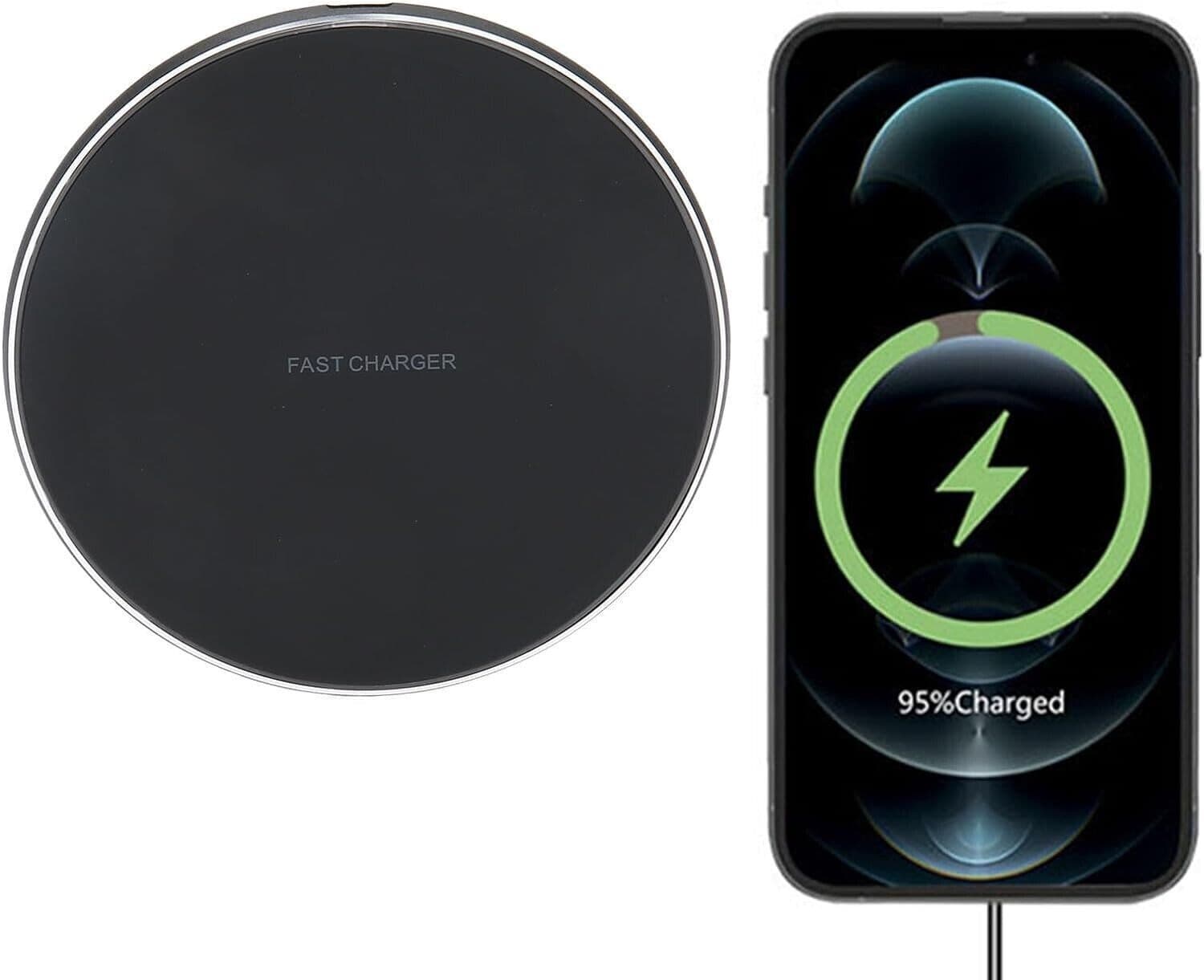 Caricabatterie Wireless Pad di Ricarica Wireless Veloce da 15 W Chip in Caricabatterie a induzione CL Store - Battipaglia, commercioVirtuoso.it