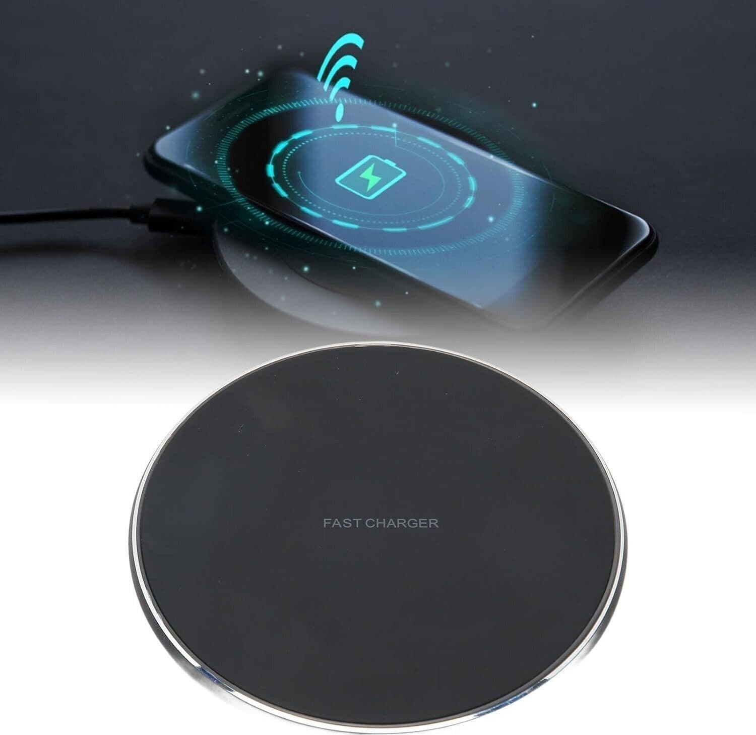Caricabatterie Wireless Pad di Ricarica Wireless Veloce da 15 W Chip in Caricabatterie a induzione CL Store - Battipaglia, commercioVirtuoso.it