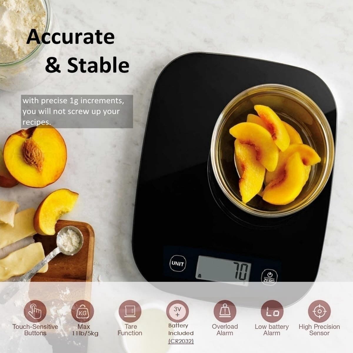 Bilancia da cucina digitale NUTRI FIT, elettronica multifunzione ultrasottile in Bilance CL Store - Battipaglia, commercioVirtuoso.it
