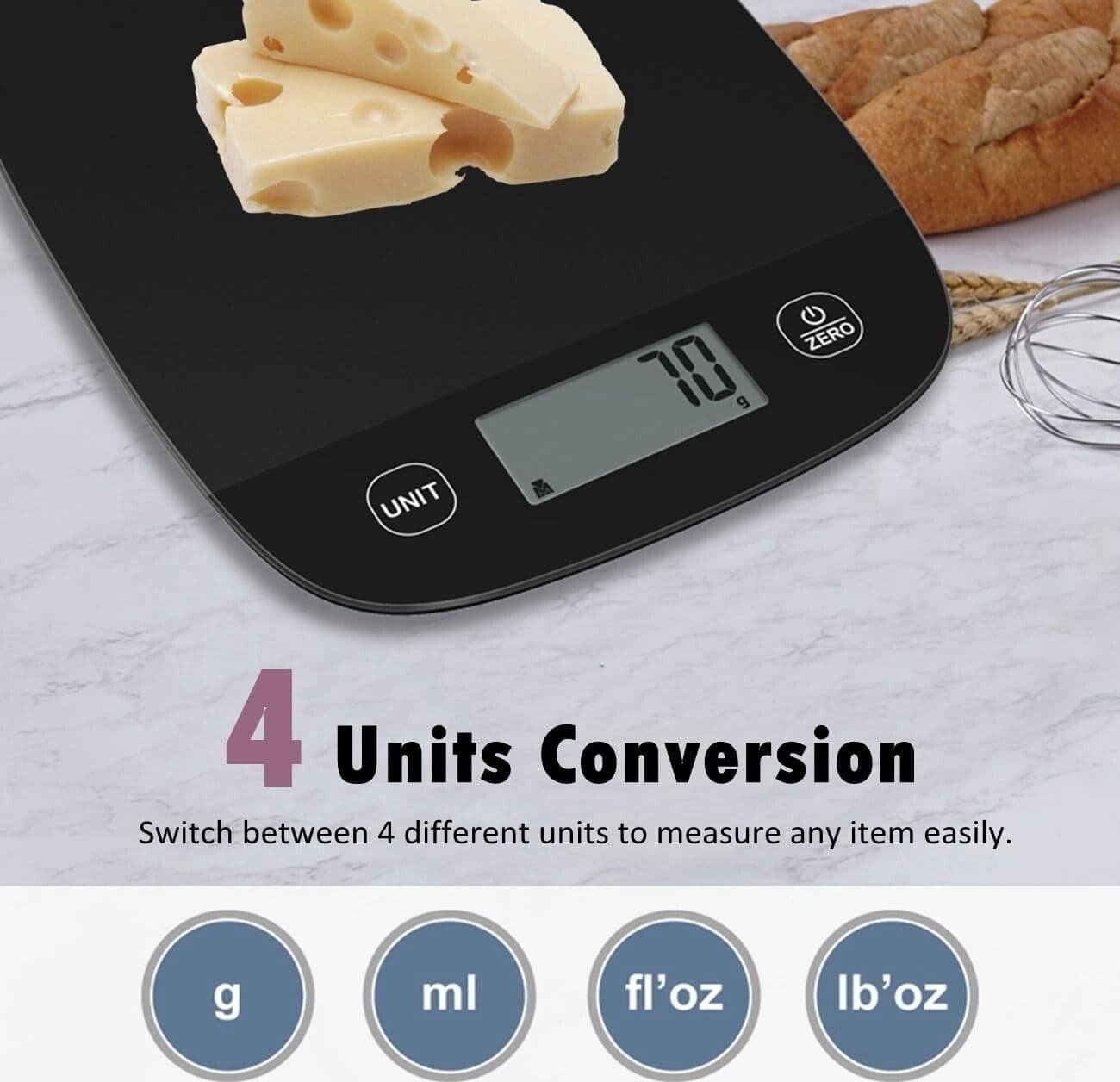 Bilancia da cucina digitale NUTRI FIT, elettronica multifunzione ultrasottile in Bilance CL Store - Battipaglia, commercioVirtuoso.it