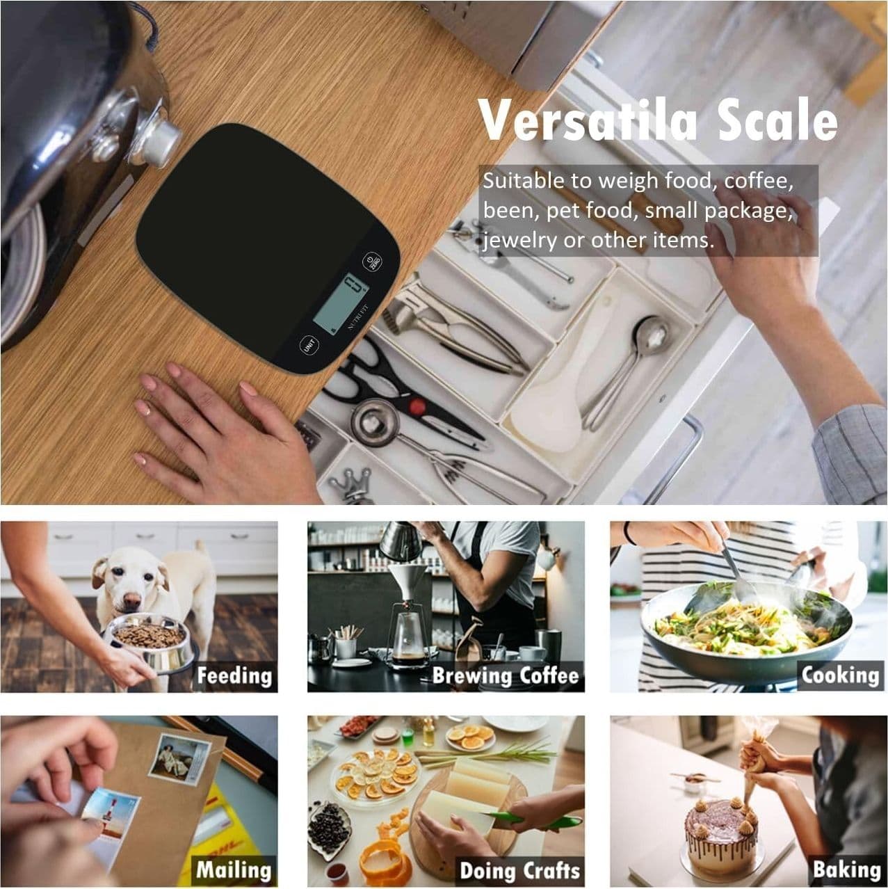 Bilancia da cucina digitale NUTRI FIT, elettronica multifunzione ultrasottile in Bilance CL Store - Battipaglia, commercioVirtuoso.it