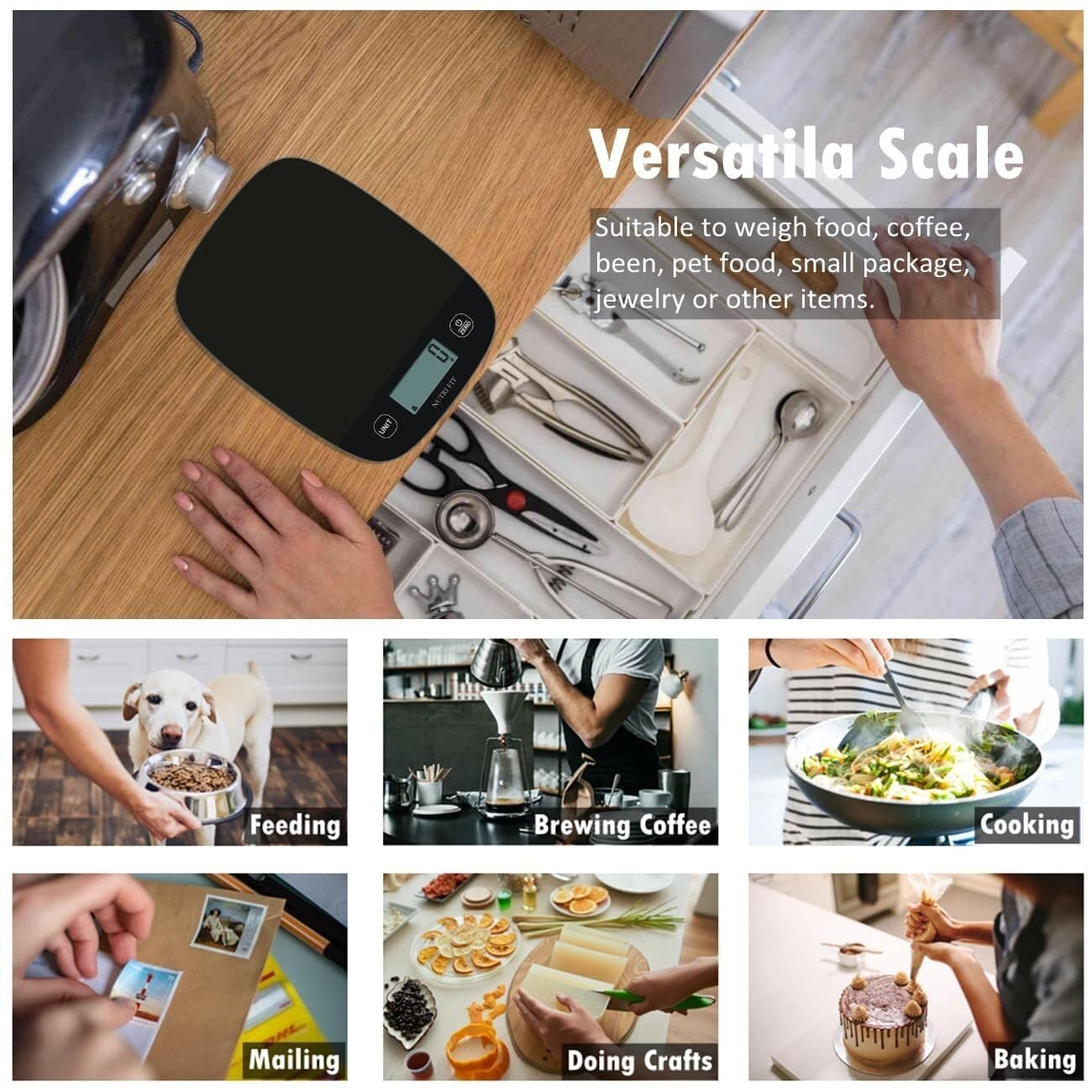 Bilancia da cucina digitale NUTRI FIT, elettronica multifunzione ultrasottile in Bilance CL Store - Battipaglia, commercioVirtuoso.it