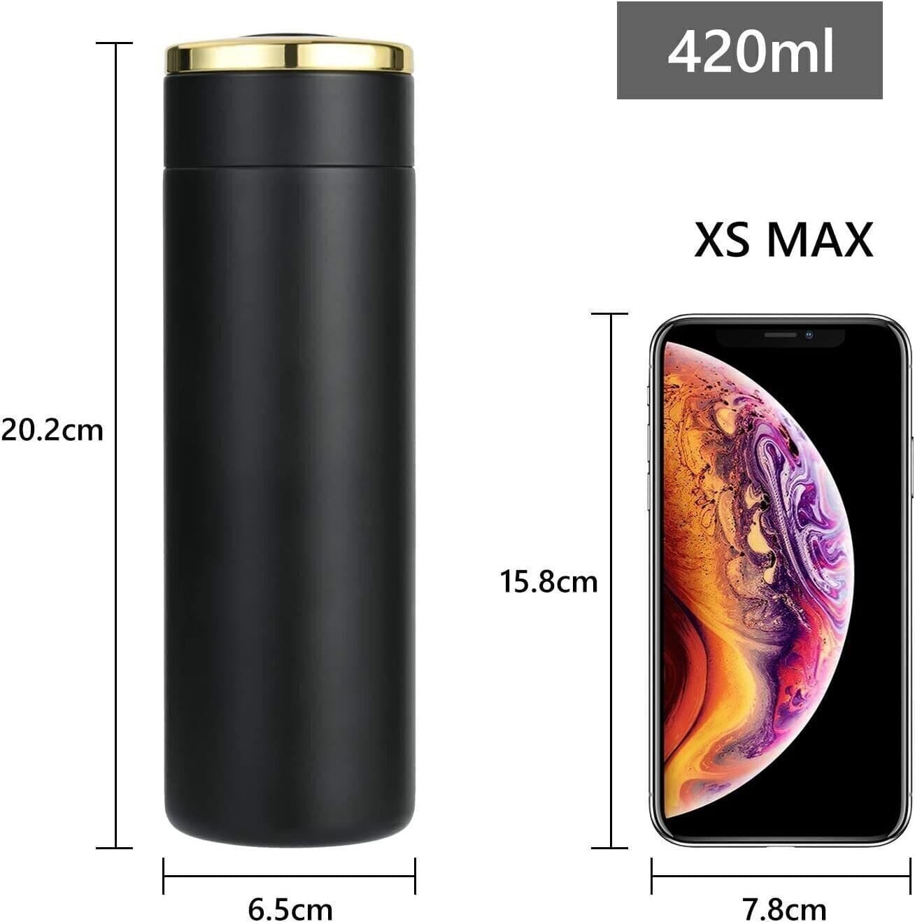 Bottiglia Acqua, 420ML Borraccia Termica, Portatile Coppa da Viaggio con LED in Thermos per bibite CL Store - Battipaglia, commercioVirtuoso.it