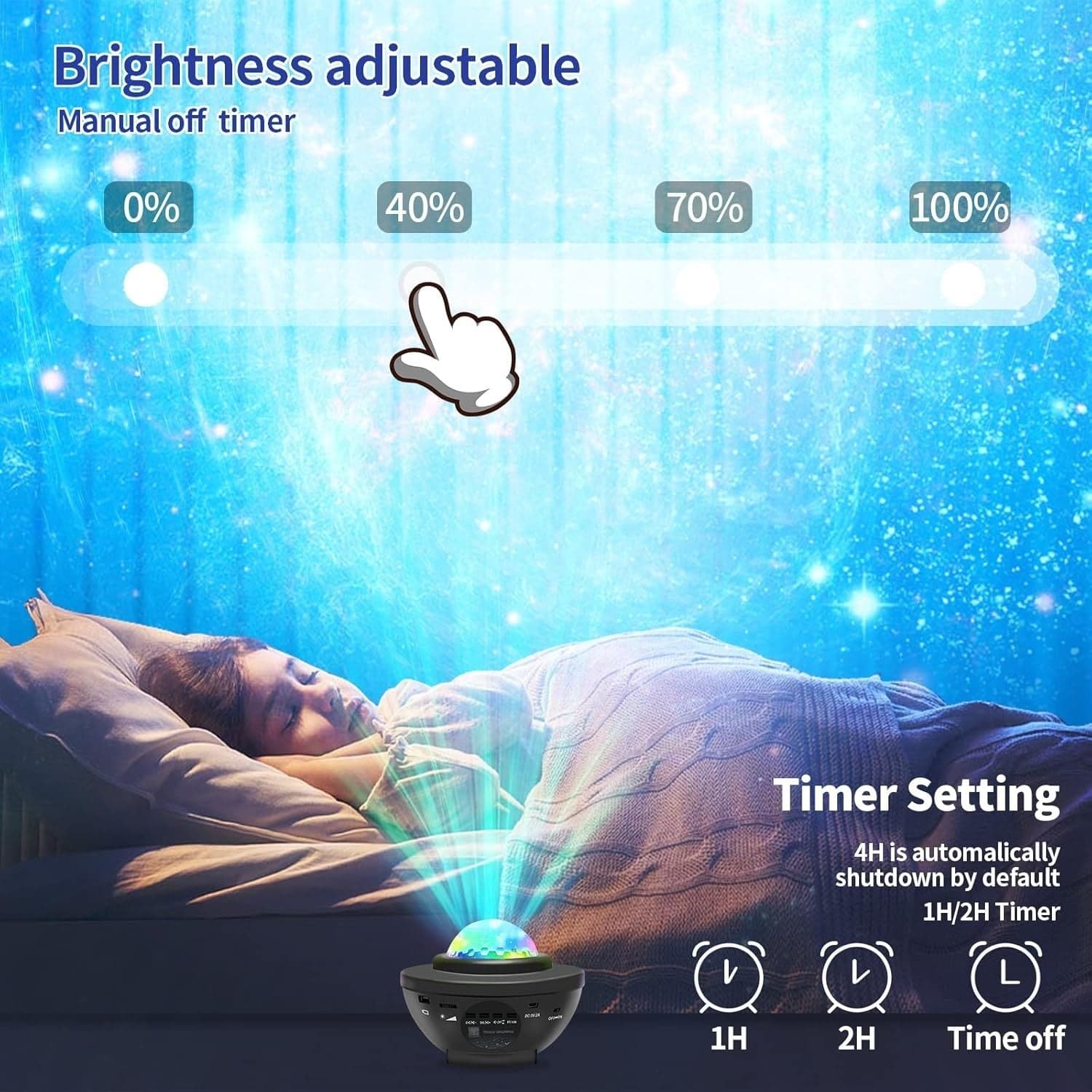 Proiettore di stelle easeking proiettore luci galattiche altoparlante Bluetooth in Luci notturne CL Store - Battipaglia, commercioVirtuoso.it