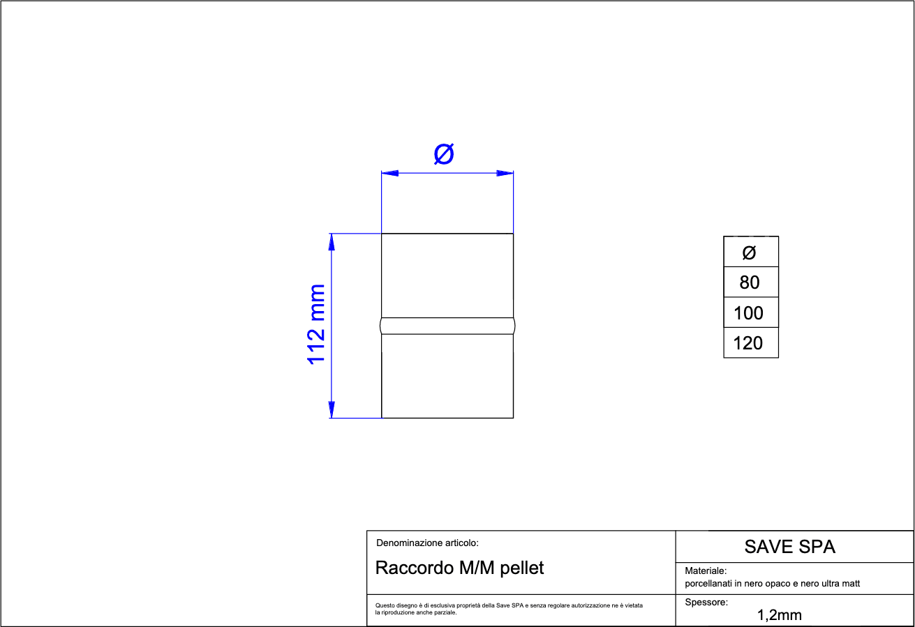 Raccordo Per Tubo Pellet 'Light' Ø 100 Mm - Innesto M/M - Save in Canalizzazioni BricoGo - Marano di Napoli, commercioVirtuoso.it