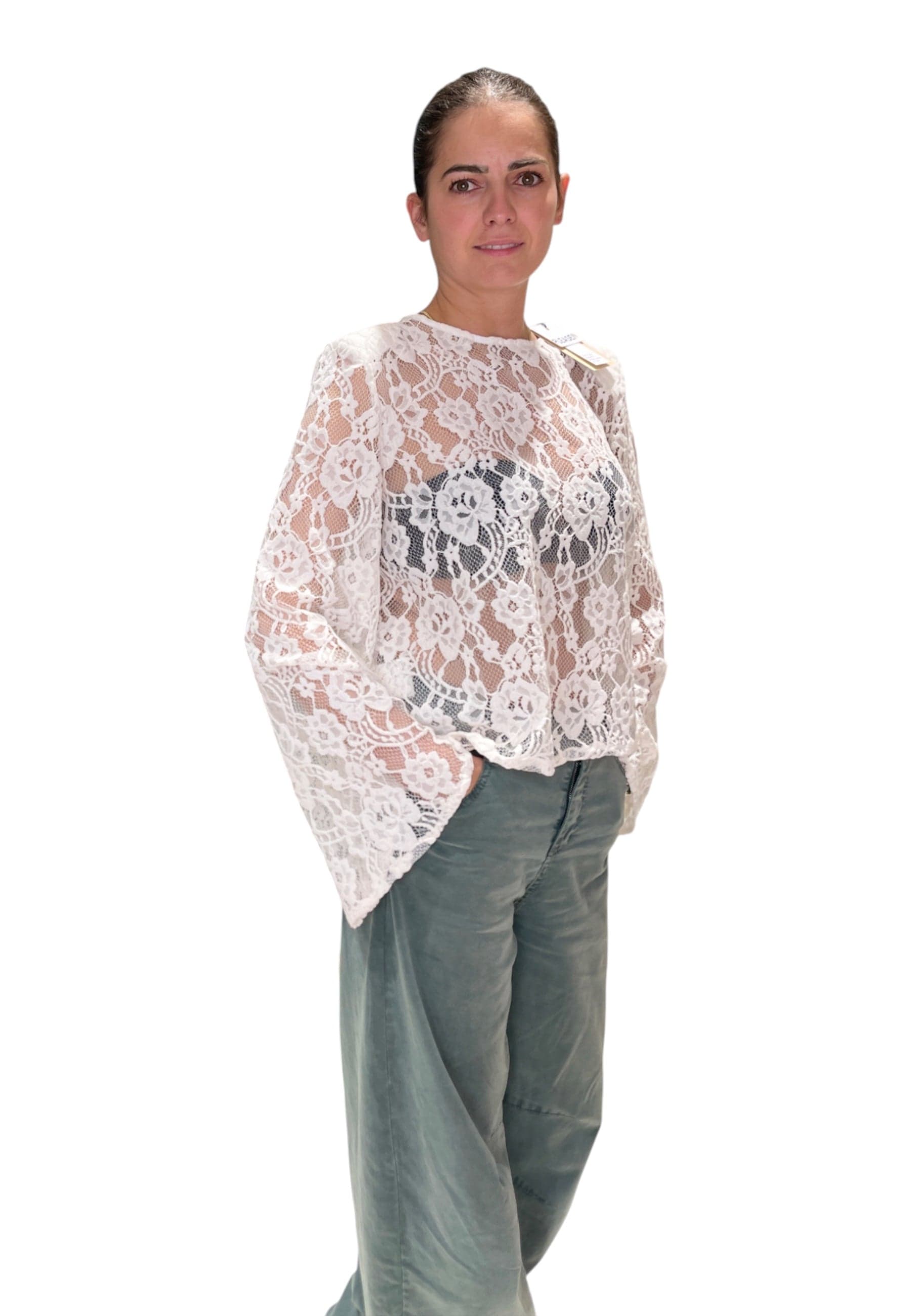 PLEASE T-shirt pizzo Donna Please da donna in T-shirt Drestige - Casamassima, commercioVirtuoso.it