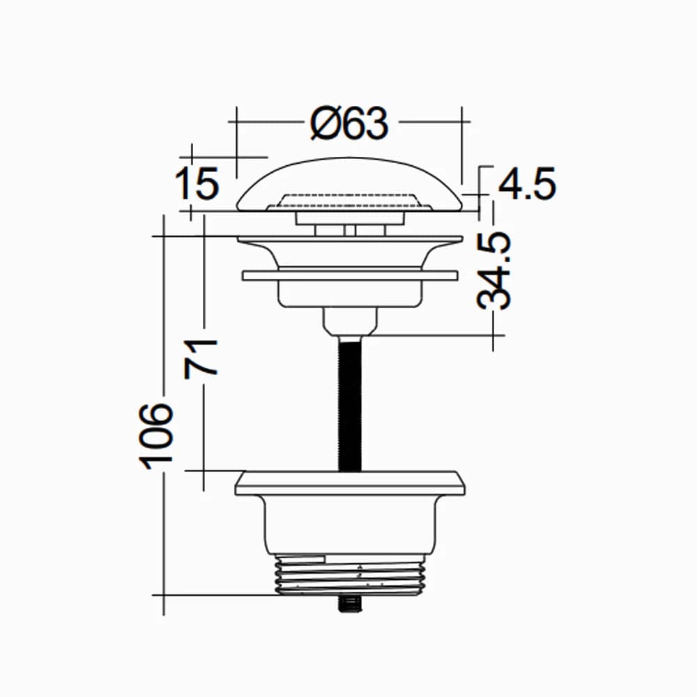 Piletta Lavabo Click Clack Feeling Senza Troppo Pieno- Tappo Nero Opaco- Rak- Pezzi 1 in Accessori per fontane BricoGo - Marano di Napoli, commercioVirtuoso.it