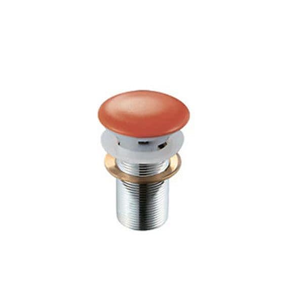Piletta Scarico Click Clack Lavabo Fancy con Troppo Pieno Dh Rosso Mattone