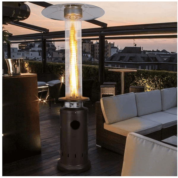 Stufa A Fungo Con Tubo Vetro 11000 Watt - Col. Nero in Riscaldamenti da esterno BricoGo - Marano di Napoli, commercioVirtuoso.it