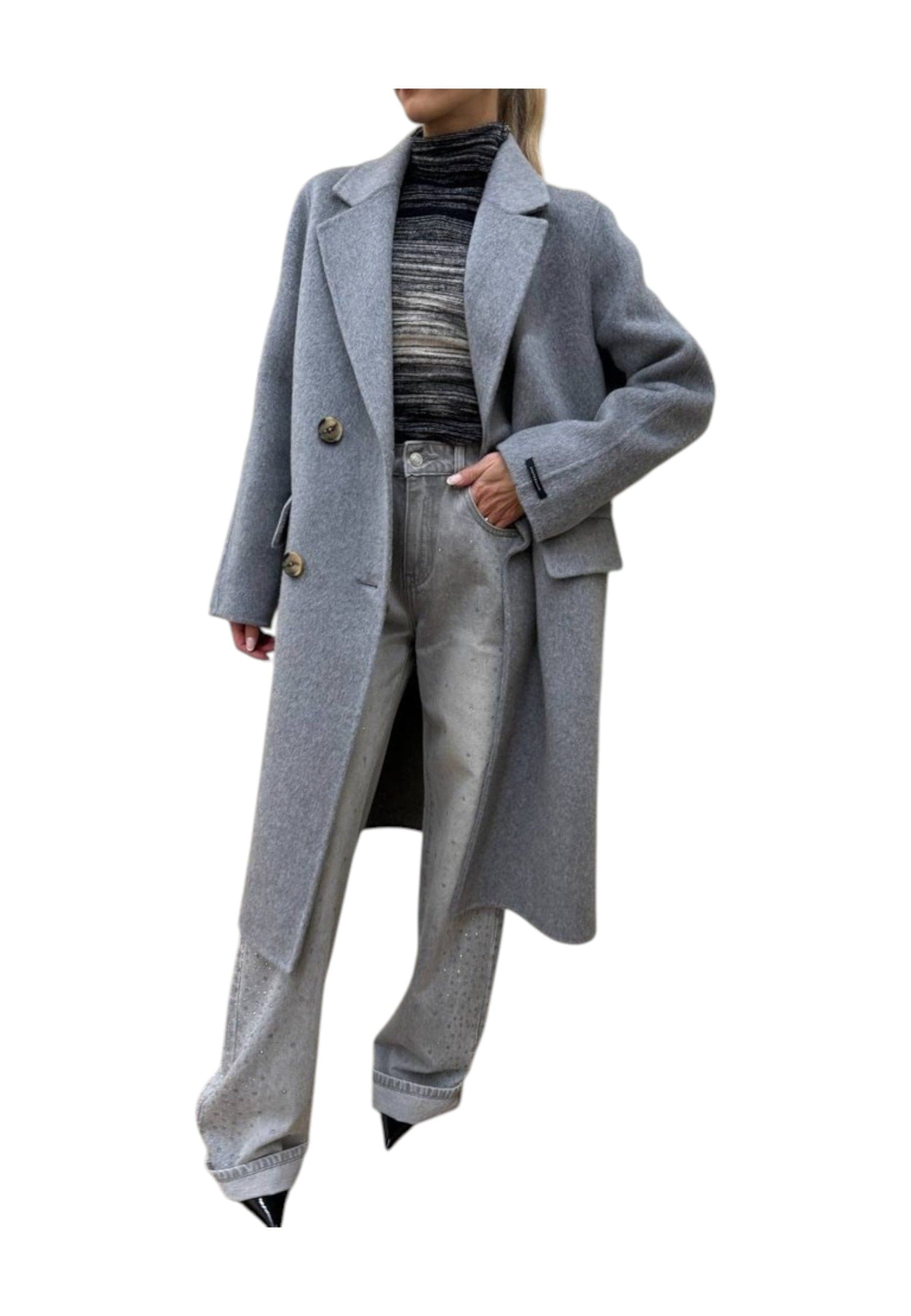 ANNARITAN cappotto Donna AnnaritaN f948ybfc014 doppio petto da donna in Cappotti Drestige - Casamassima, commercioVirtuoso.it
