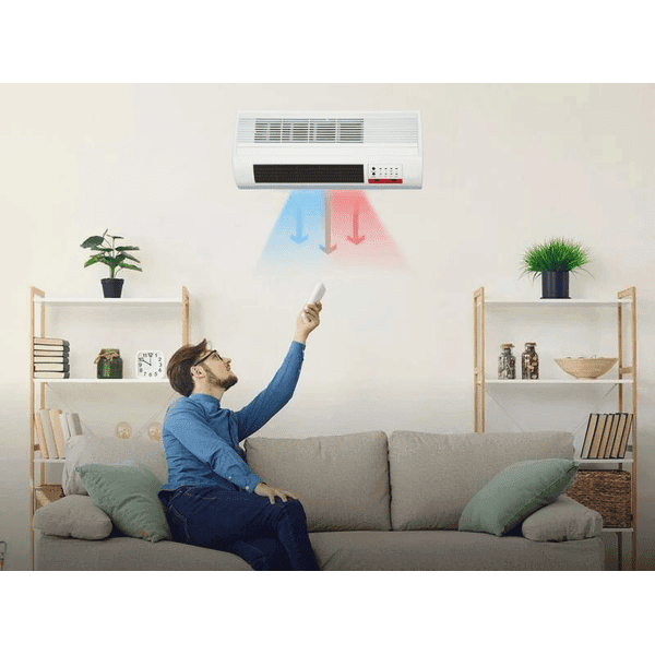 Termoventilatore A Parete 2000W Cm.50 Con Timer E Telecomando Cm.50X19X11H. Syntesy in Stufe elettriche BricoGo - Marano di Napoli, commercioVirtuoso.it