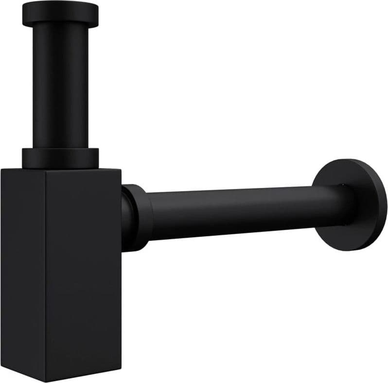 Sifone D'Arredo Quadro- 1 1/4 Nero Opaco- Remer- Pezzi 1 in Trappole BricoGo - Marano di Napoli, commercioVirtuoso.it