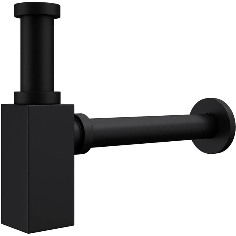 Sifone D'Arredo Quadro- 1 1/4 Nero Opaco- Remer- Pezzi 1 in Trappole BricoGo - Marano di Napoli, commercioVirtuoso.it