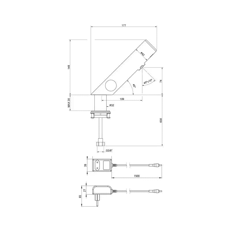 Miscelatore Lavabo Fotocellula- Alim.Batteria 4X1,5V Nero Matt- Mcm- Pezzi 1 in Rubinetti per lavandini bagno BricoGo - Marano di Napoli, commercioVirtuoso.it