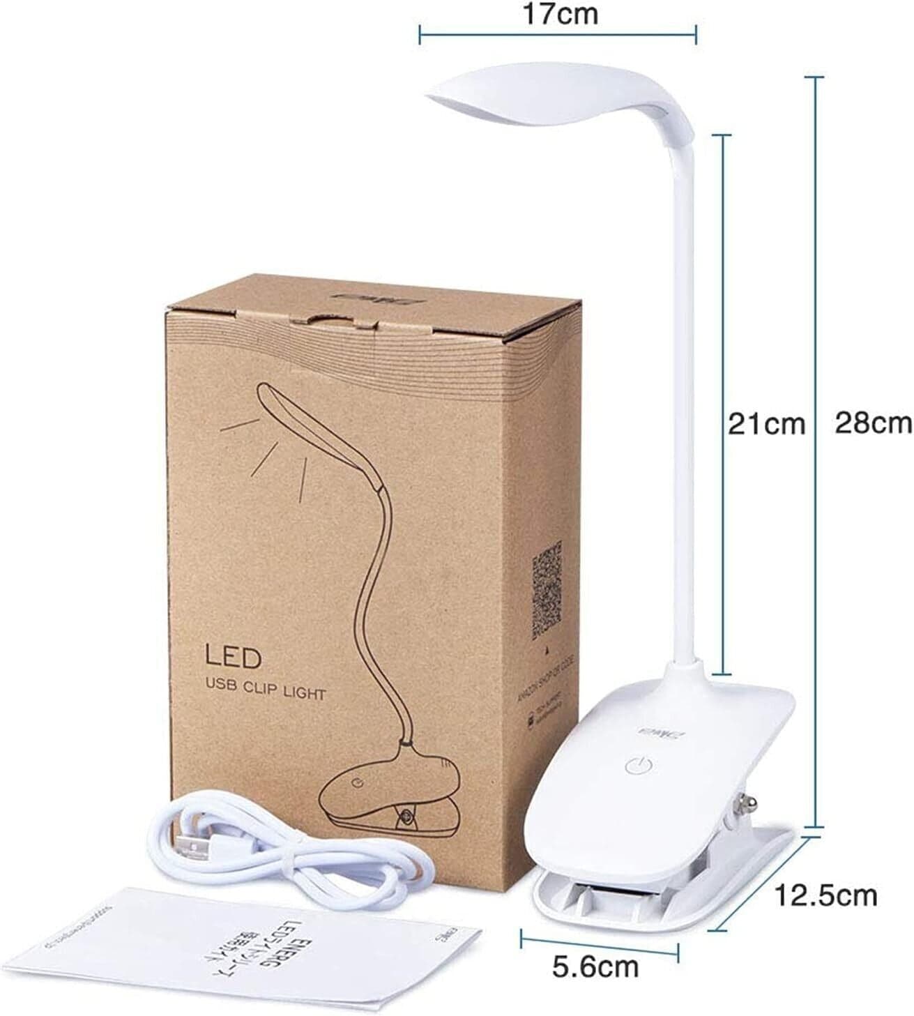 20LED Lampada da tavolo a clip, lampada da comodino wireless, 3 luminosità in Lampade con pinza CL Store - Battipaglia, commercioVirtuoso.it