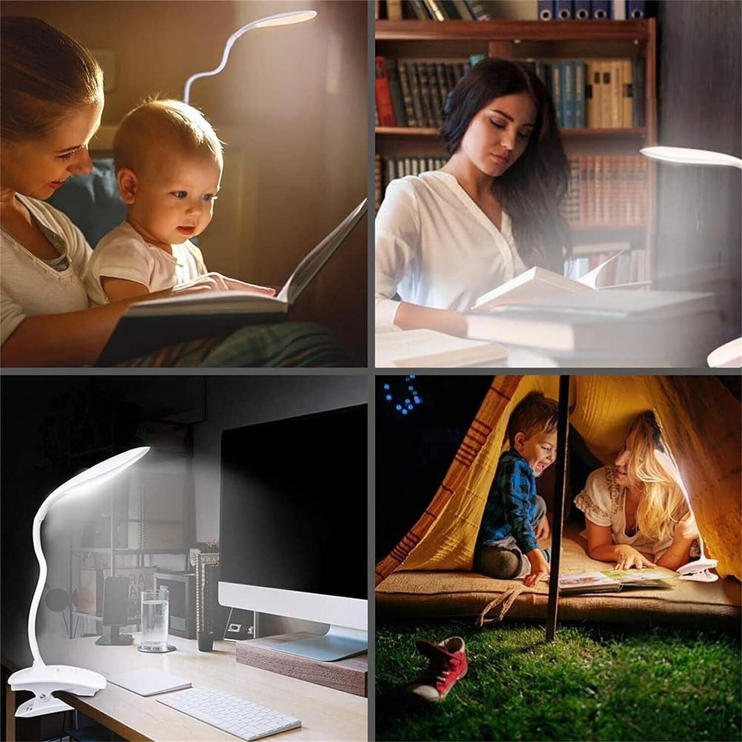 20LED Lampada da tavolo a clip, lampada da comodino wireless, 3 luminosità in Lampade con pinza CL Store - Battipaglia, commercioVirtuoso.it