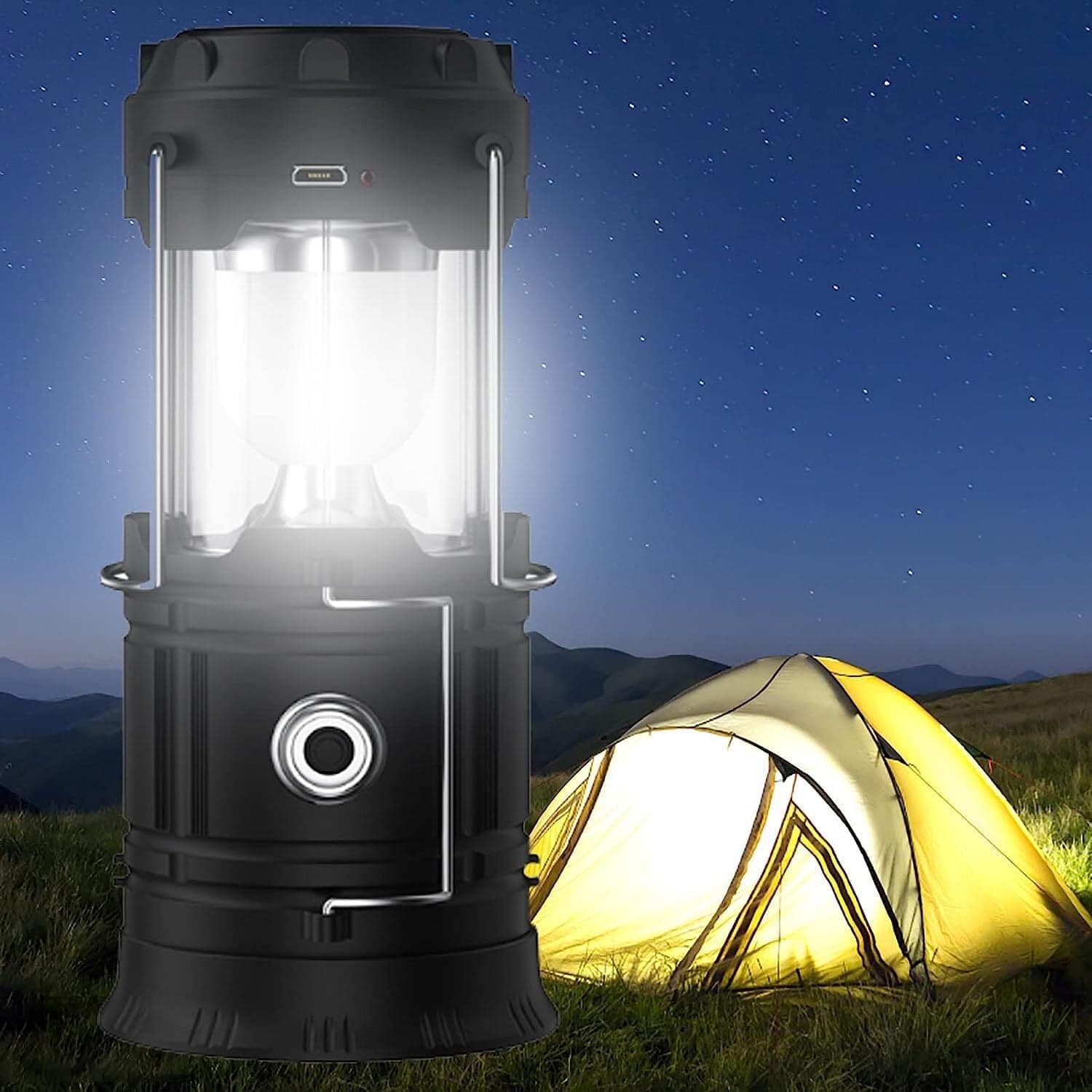 Lanterna LED Campeggio – portatile Lanterna ricaricabile USB solare ultra lumino in Lanterne elettriche CL Store - Battipaglia, commercioVirtuoso.it