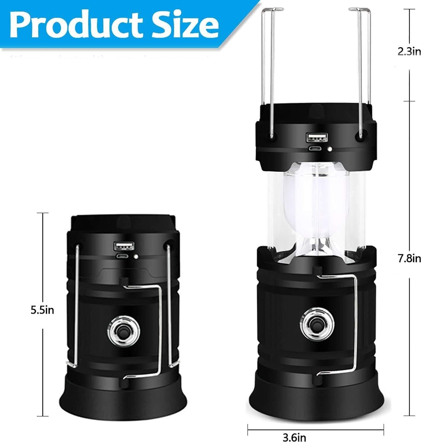 Lanterna LED Campeggio – portatile Lanterna ricaricabile USB solare ultra lumino in Lanterne elettriche CL Store - Battipaglia, commercioVirtuoso.it