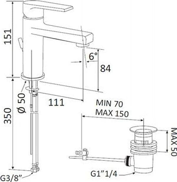 Monocomando Lavabo Linea Artic- Nero Opaco- Maria- Pezzi 1 in Rubinetti per bidet BricoGo - Marano di Napoli, commercioVirtuoso.it