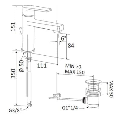 Monocomando Lavabo Linea Artic- Nero Opaco- Maria- Pezzi 1 in Rubinetti per bidet BricoGo - Marano di Napoli, commercioVirtuoso.it