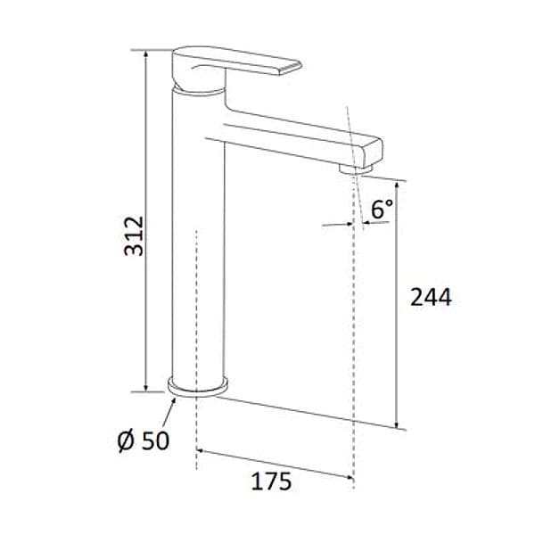 Miscelatore Monocomando Lavabo Alto Linea Artic- Nero Opaco- Maria- Pezzi 1 in Rubinetti per lavandini bagno BricoGo - Marano di Napoli, commercioVirtuoso.it
