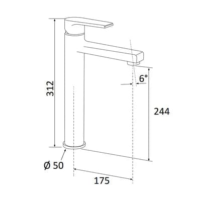 Miscelatore Monocomando Lavabo Alto Linea Artic- Nero Opaco- Maria- Pezzi 1 in Rubinetti per lavandini bagno BricoGo - Marano di Napoli, commercioVirtuoso.it