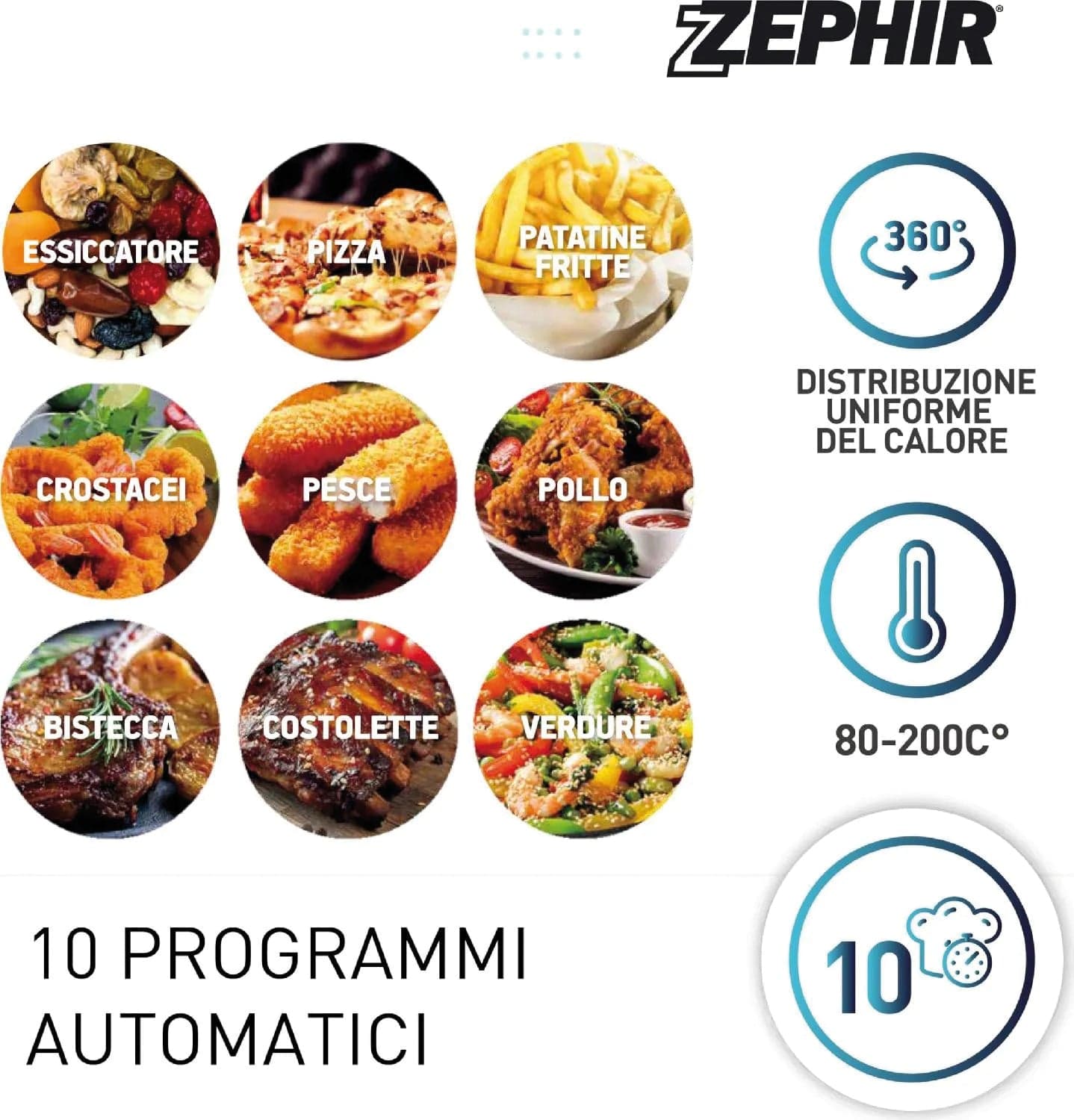 Zephir Friggitrice Ad Aria Zhc122N 12 Litri, 1800 W in Friggitrici BricoGo - Marano di Napoli, commercioVirtuoso.it