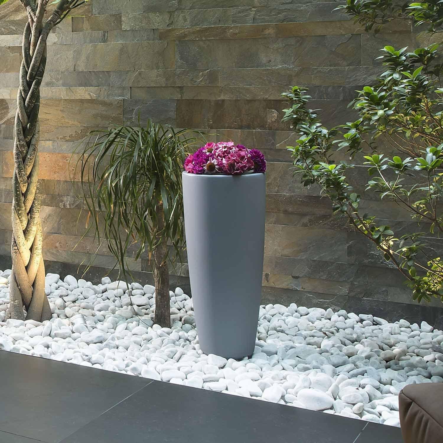 Vaso Tondo 'Stilo' Ã? Cm 40Xh.90 - 20 Lt. Grigio in Vasi tradizionali BricoGo - Marano di Napoli, commercioVirtuoso.it