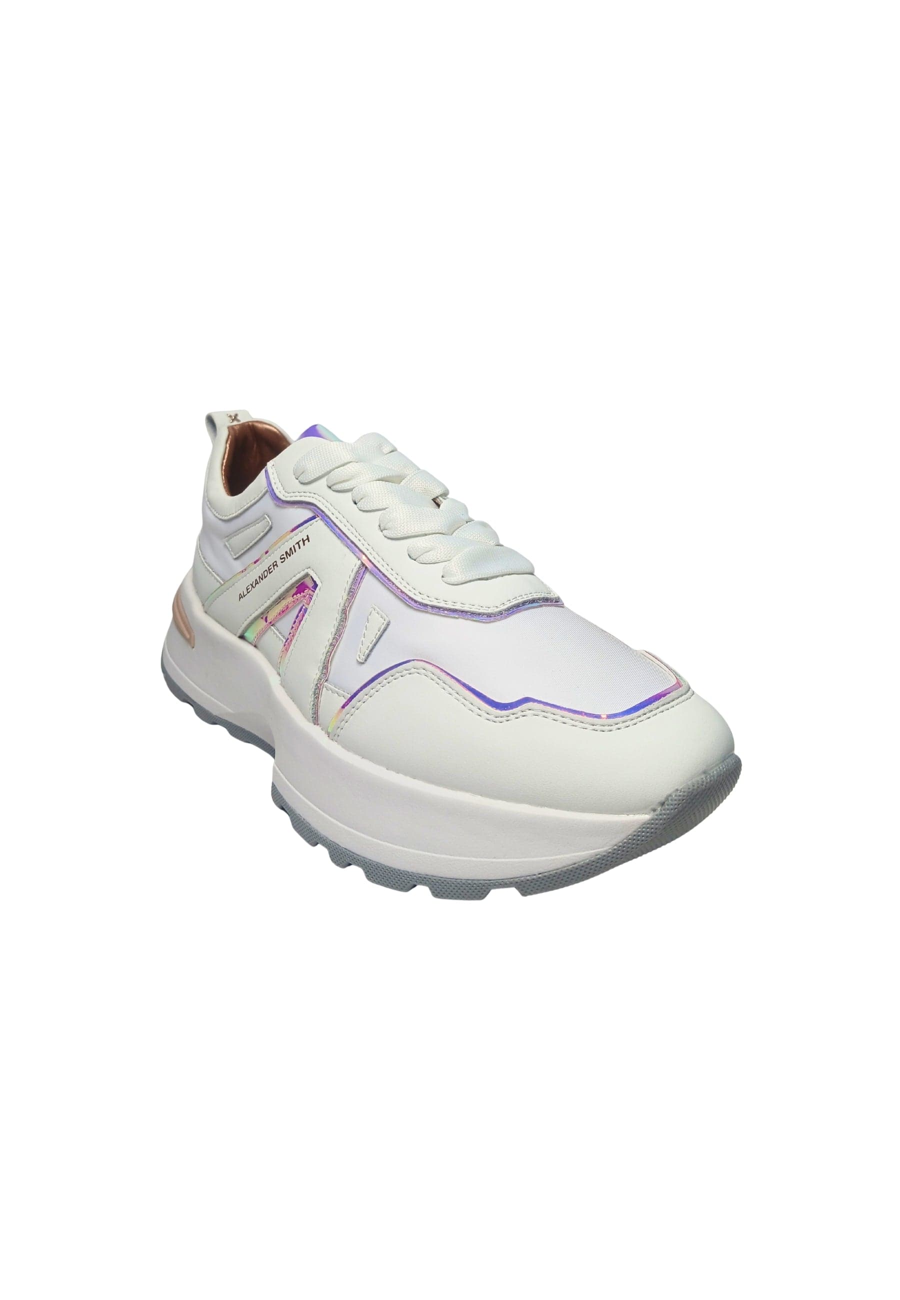 ALEXANDER SMITH Scarpe Donna Alexander Smith Liverpool Woman White Iride Azure da donna in Sneaker casual Drestige - Casamassima, commercioVirtuoso.it
