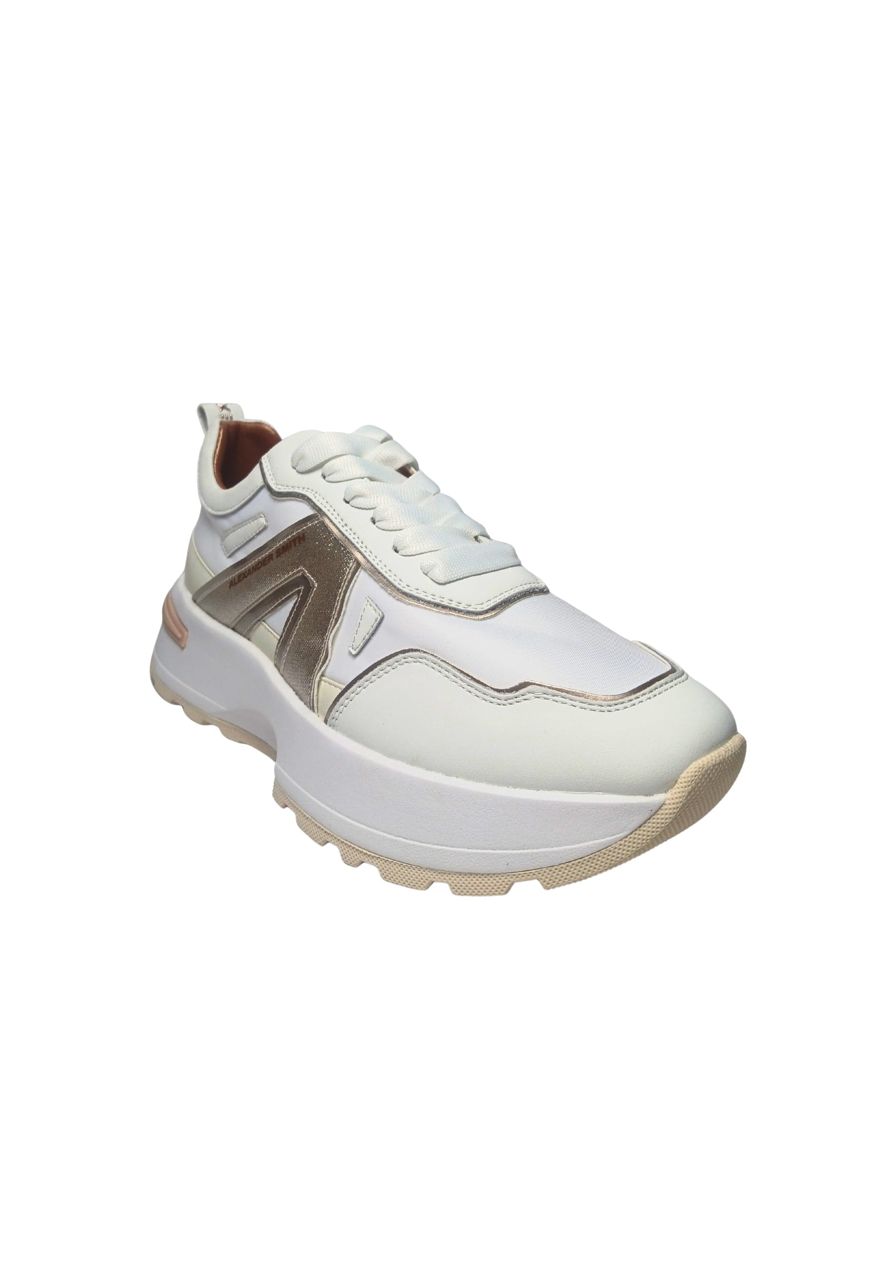 ALEXANDER SMITH Scarpe Donna Alexander Smith Liverpool Woman White Light Gold da donna in Sneaker casual Drestige - Casamassima, commercioVirtuoso.it